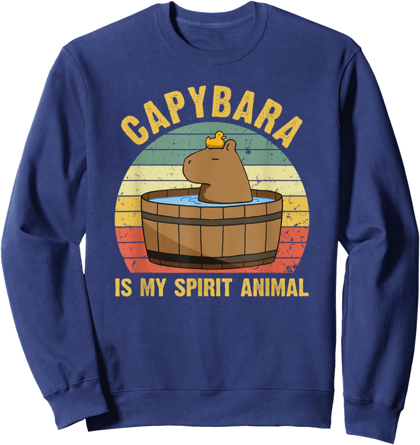 Stuffed Capybara Capy Bara Capibara Stuff Cappy Barra Sweatshirt - Sweatshirt | Navy