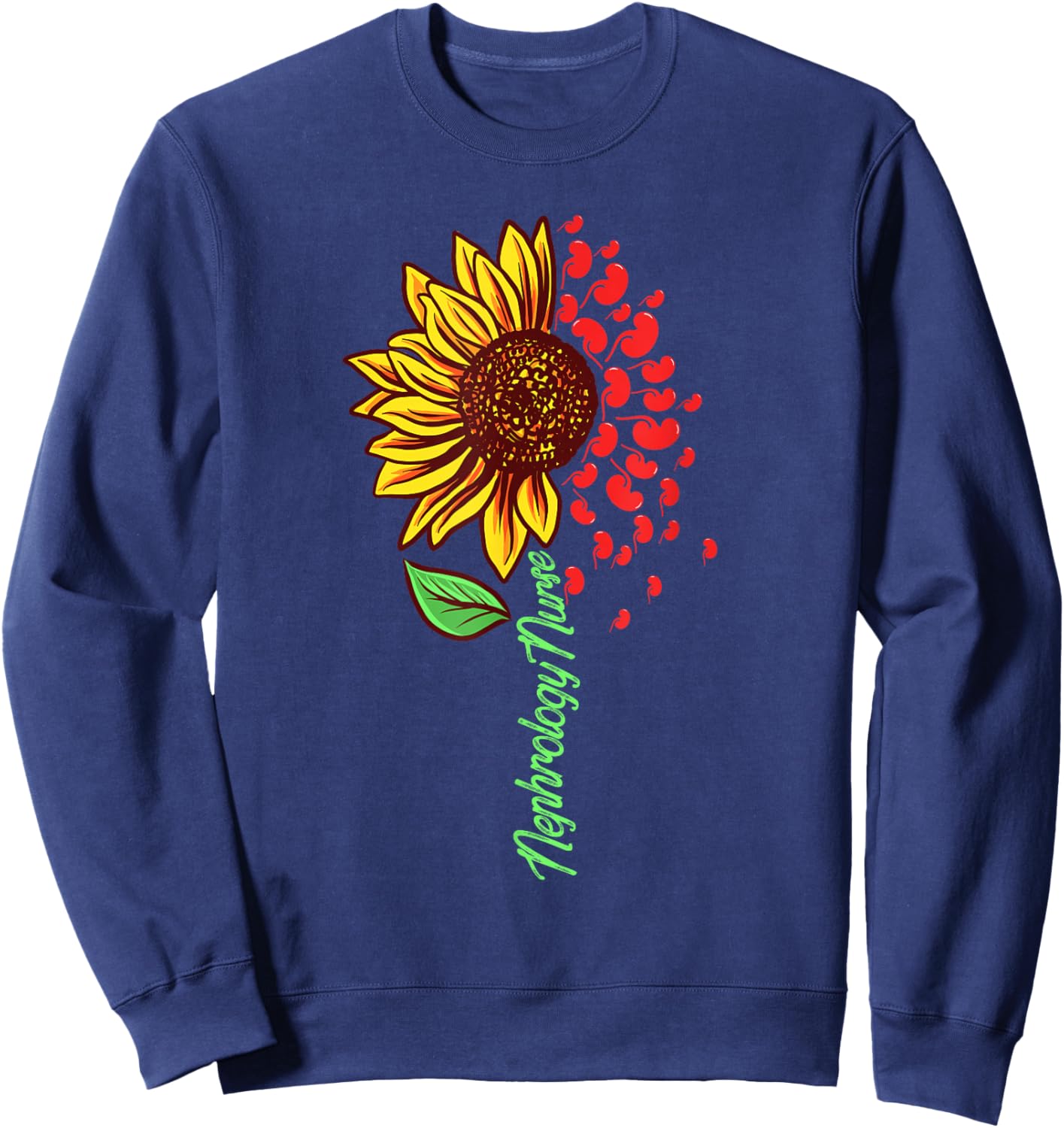 Nephrology Nurse Heart Tools Dialysis Nursing RN Sweatshirt - Sweatshirt | Navy