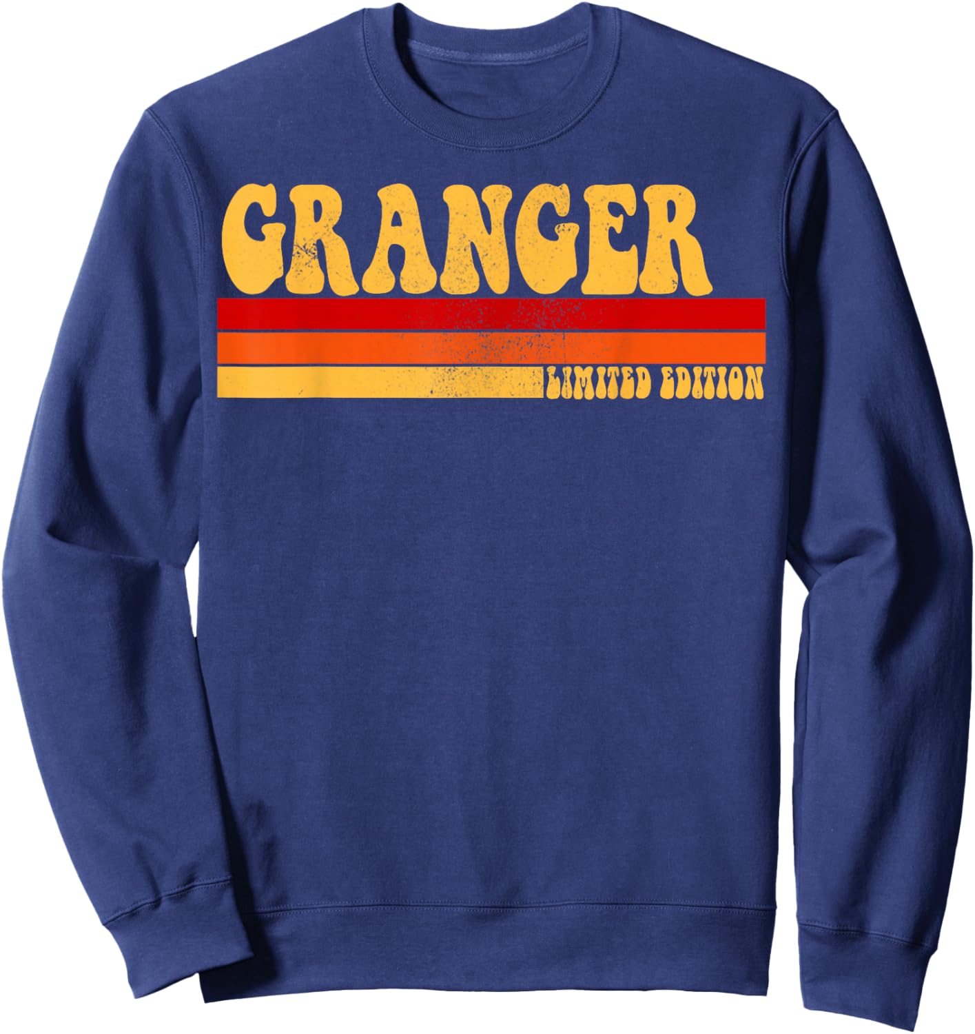GRANGER Name Personalized Idea Men Retro Vintage GRANGER Sweatshirt - Sweatshirt | Navy