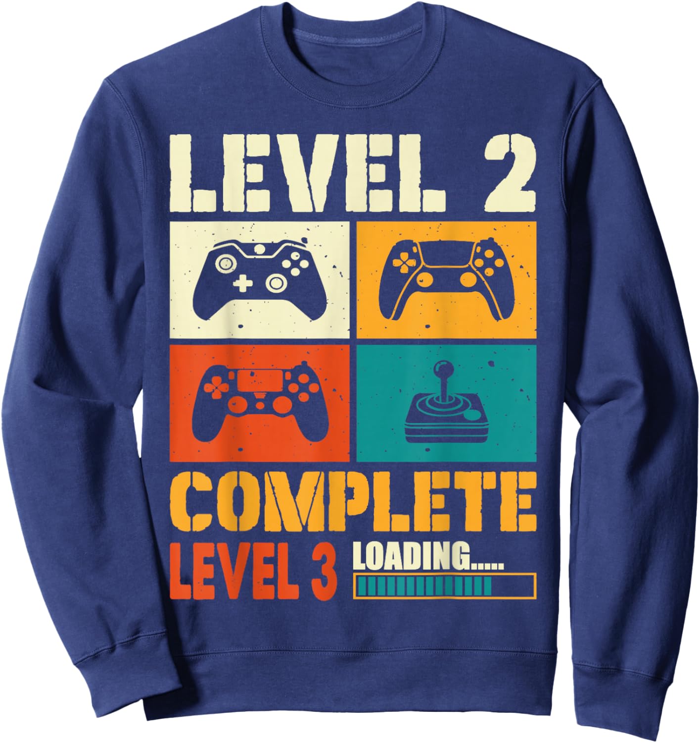 Level 2 Complete Level 3 Loading 2nd Wedding Anniversary Sweatshirt - Sweatshirt | Navy
