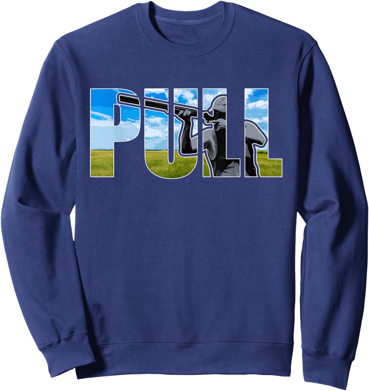 Funny Skeet Shooting Trap Sporting Clay Shooter Shotgun Gift Sweatshirt - Sweatshirt | Navy
