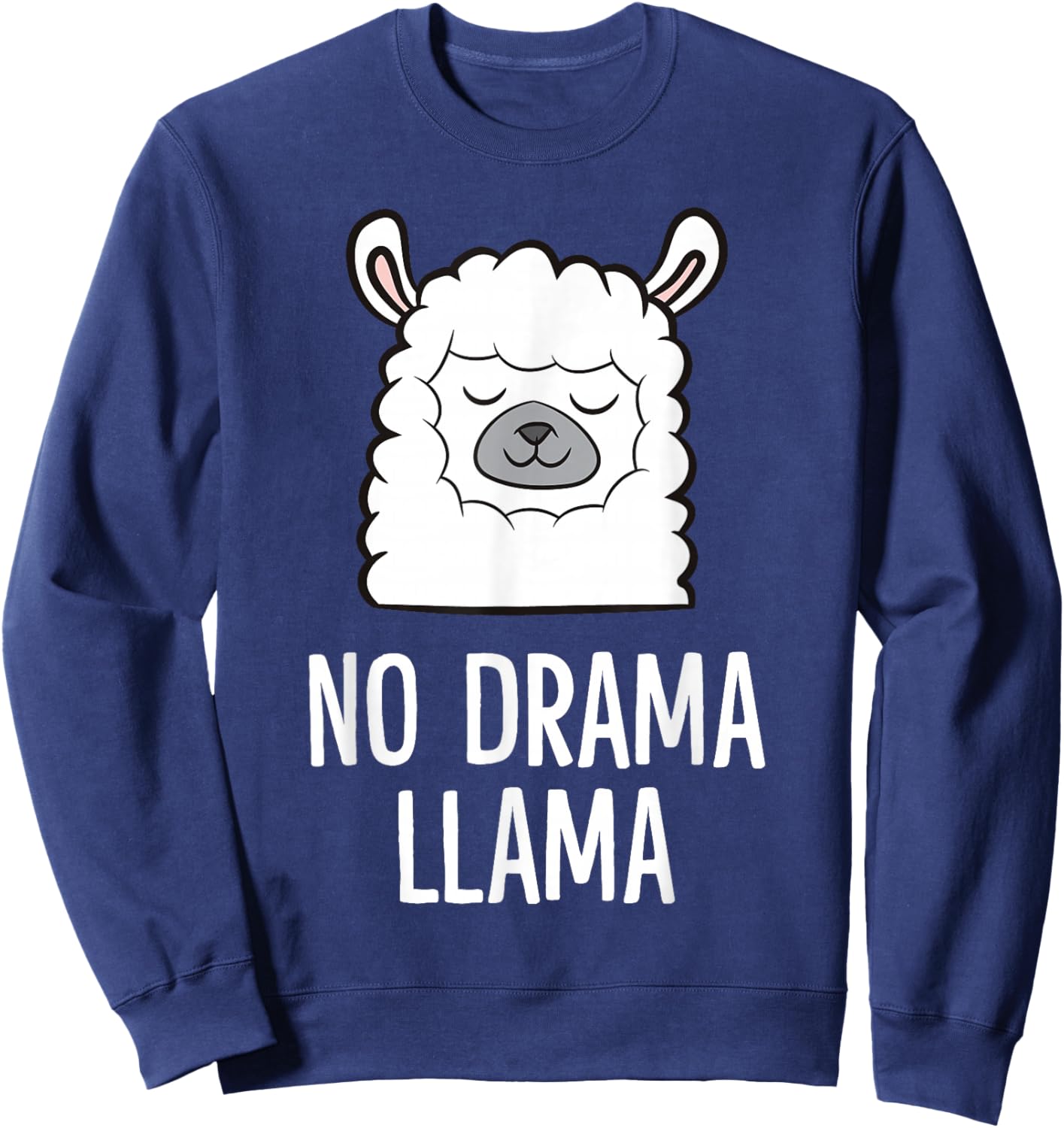 Cute No Drama Llama Sweatshirt - Sweatshirt | Navy