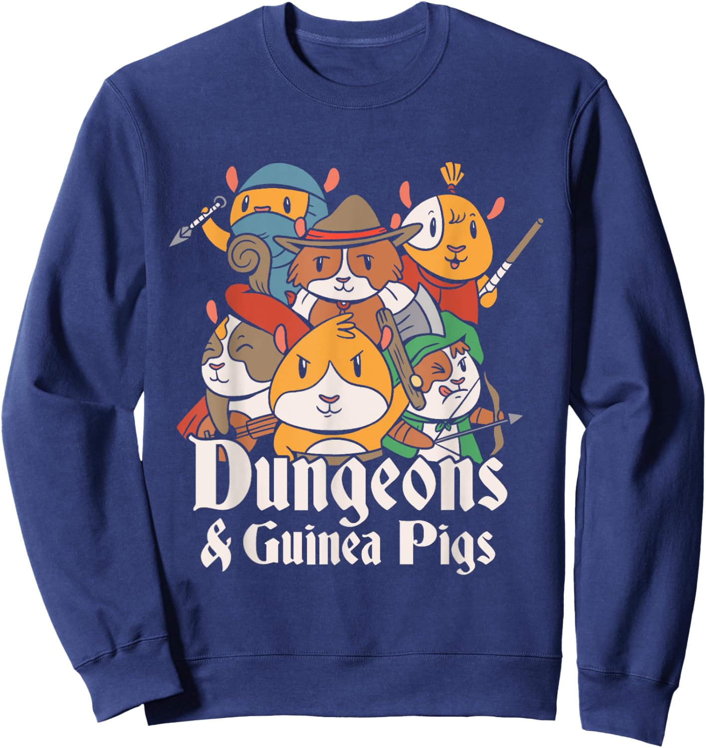 Dungeons and Guinea Pigs Parody Sweatshirt - Sweatshirt | Navy