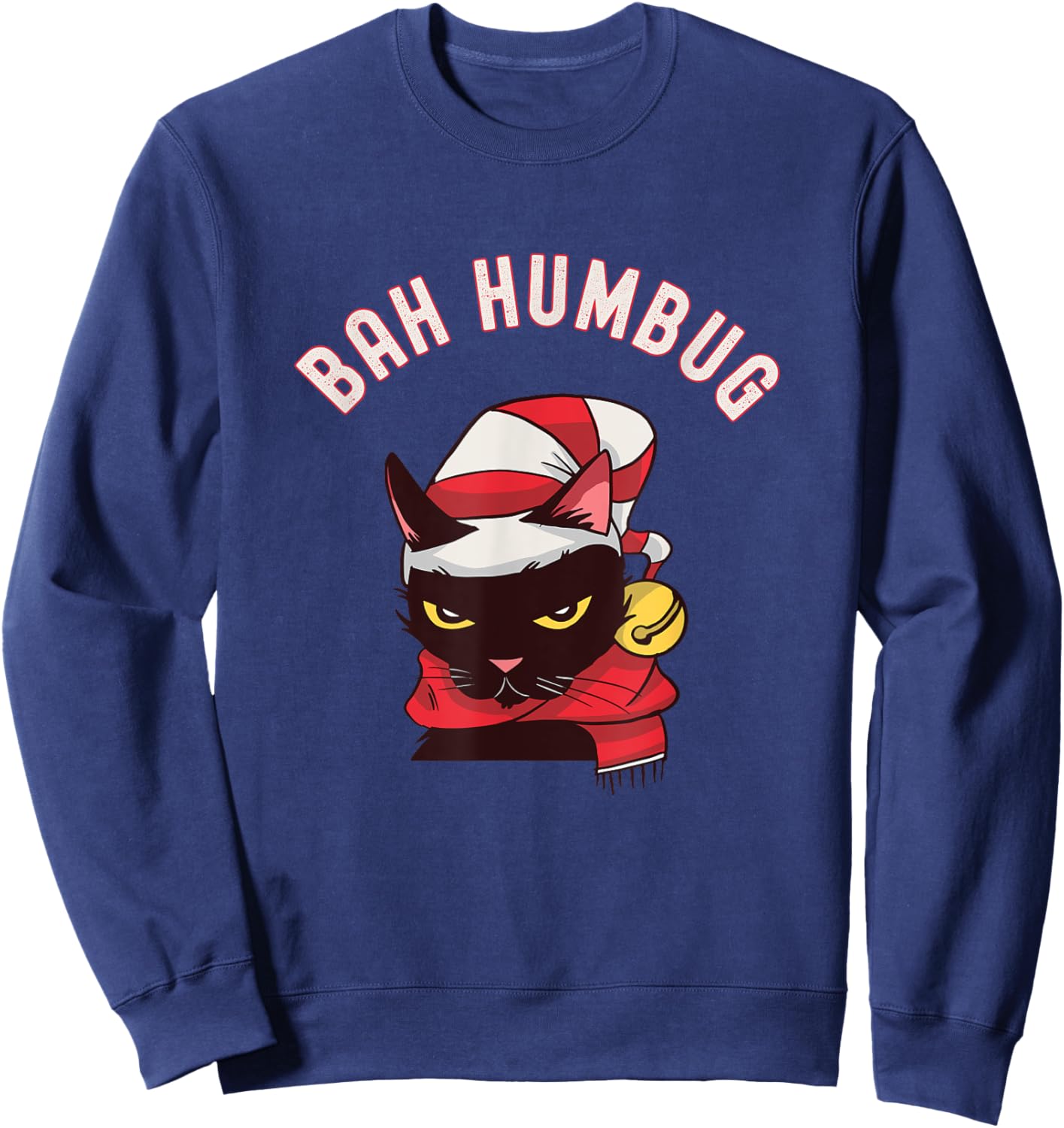 Christmas Cat Bah Humbug Sweatshirt - Sweatshirt | Navy