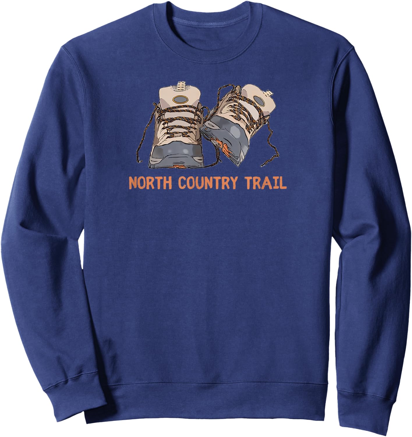 North Country Trail Hiking Boots Graphic Sweatshirt - Sweatshirt | Navy