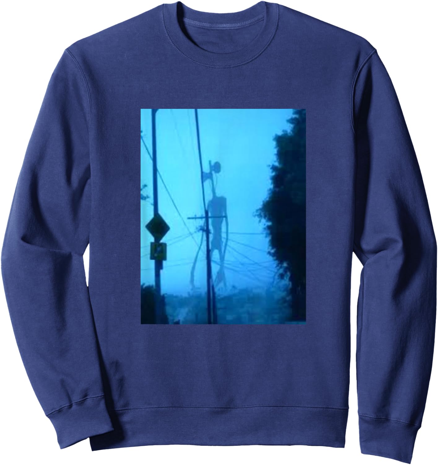 Siren Head sirenhead creepypasta horror Sweatshirt - Sweatshirt | Navy