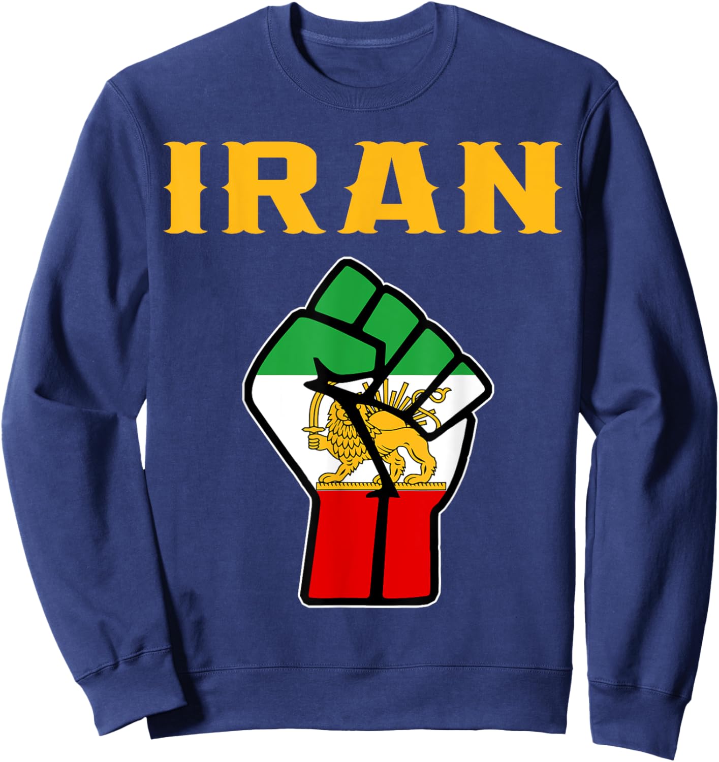 Iran,Iran Lion Sun Flag,Persian,Iran Flag. Sweatshirt - Sweatshirt | Navy