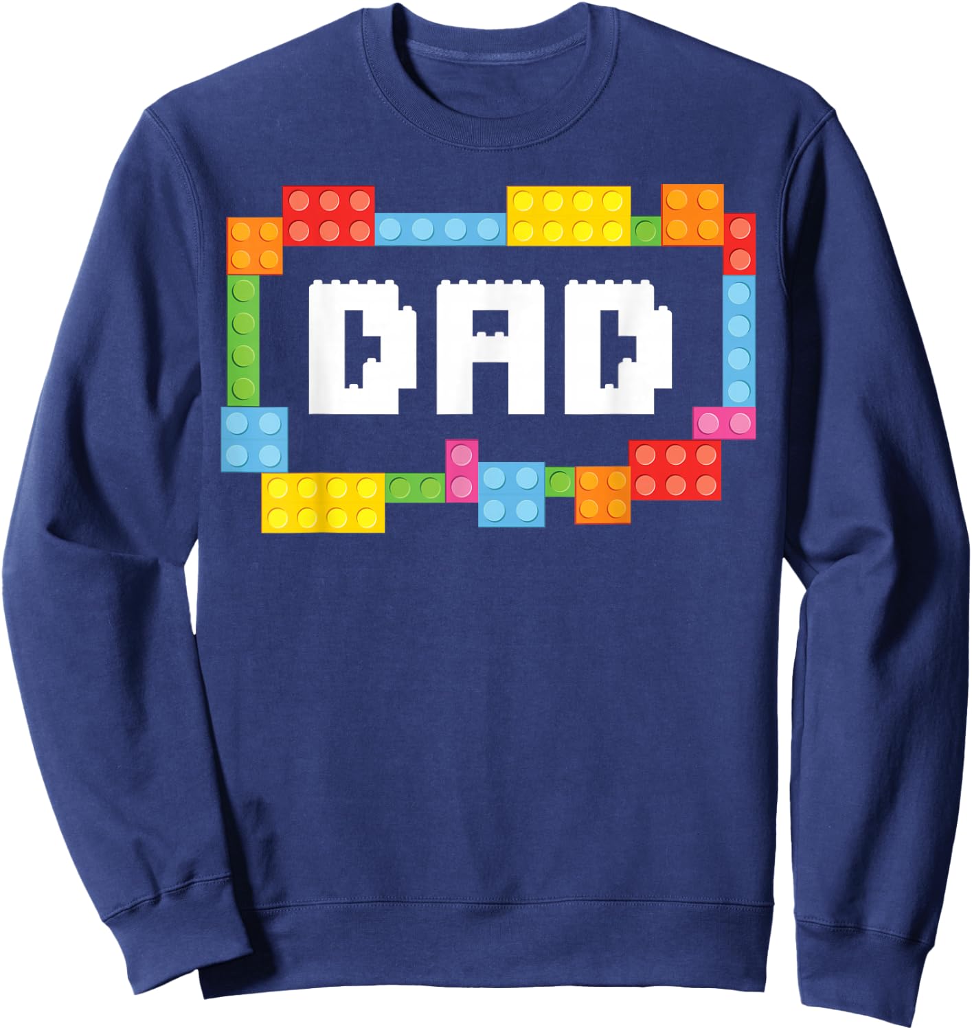 Master builder Dad Bricks Blocks Building Family Set Parents Sweatshirt - Sweatshirt | Navy