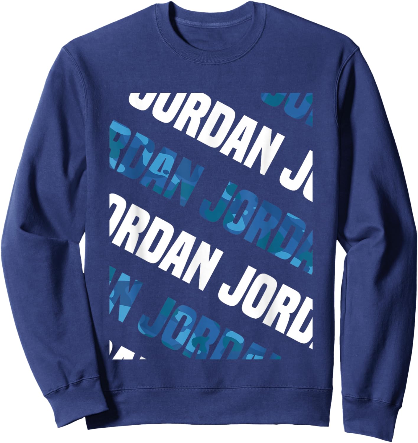 Jordan Camo Pattern Blue Camouflage Sweatshirt - Sweatshirt | Navy