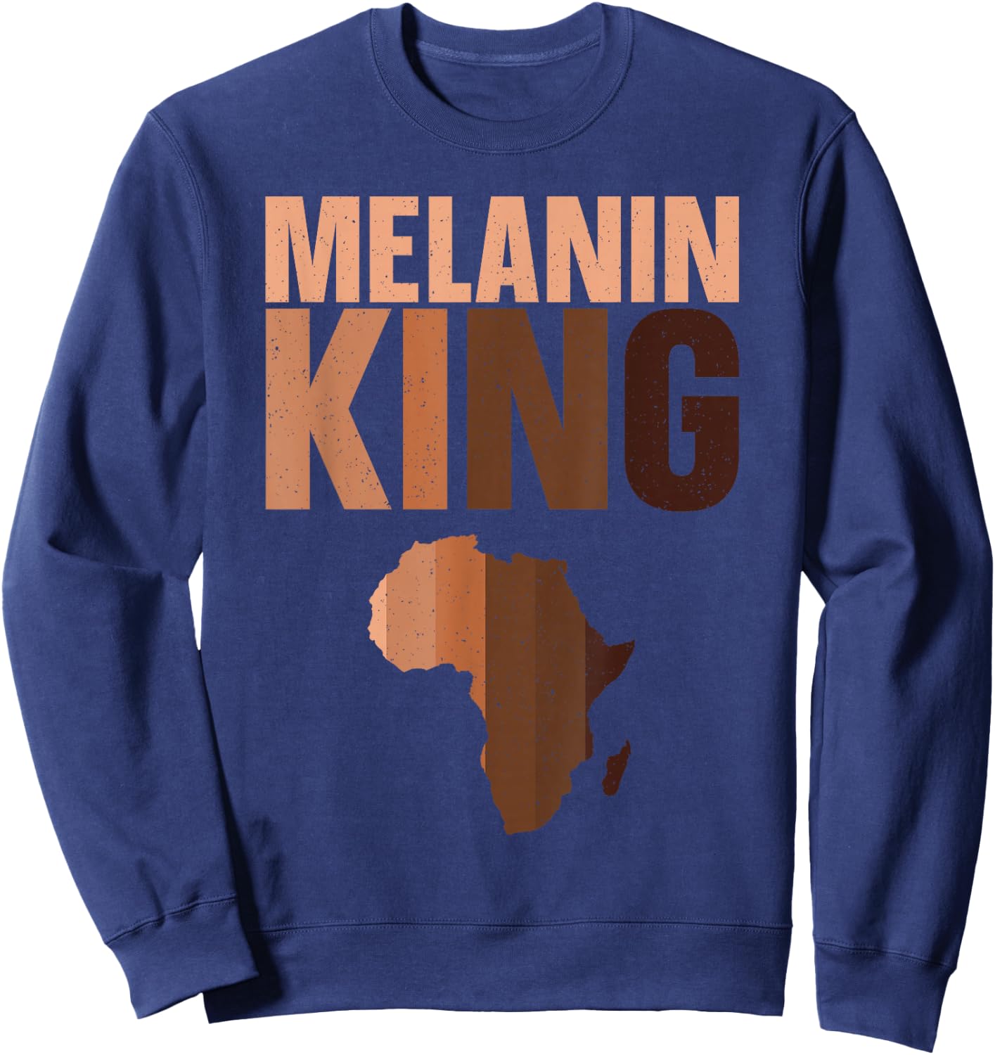 African King Design Boys African Print Melanin King Sweatshirt - Sweatshirt | Navy