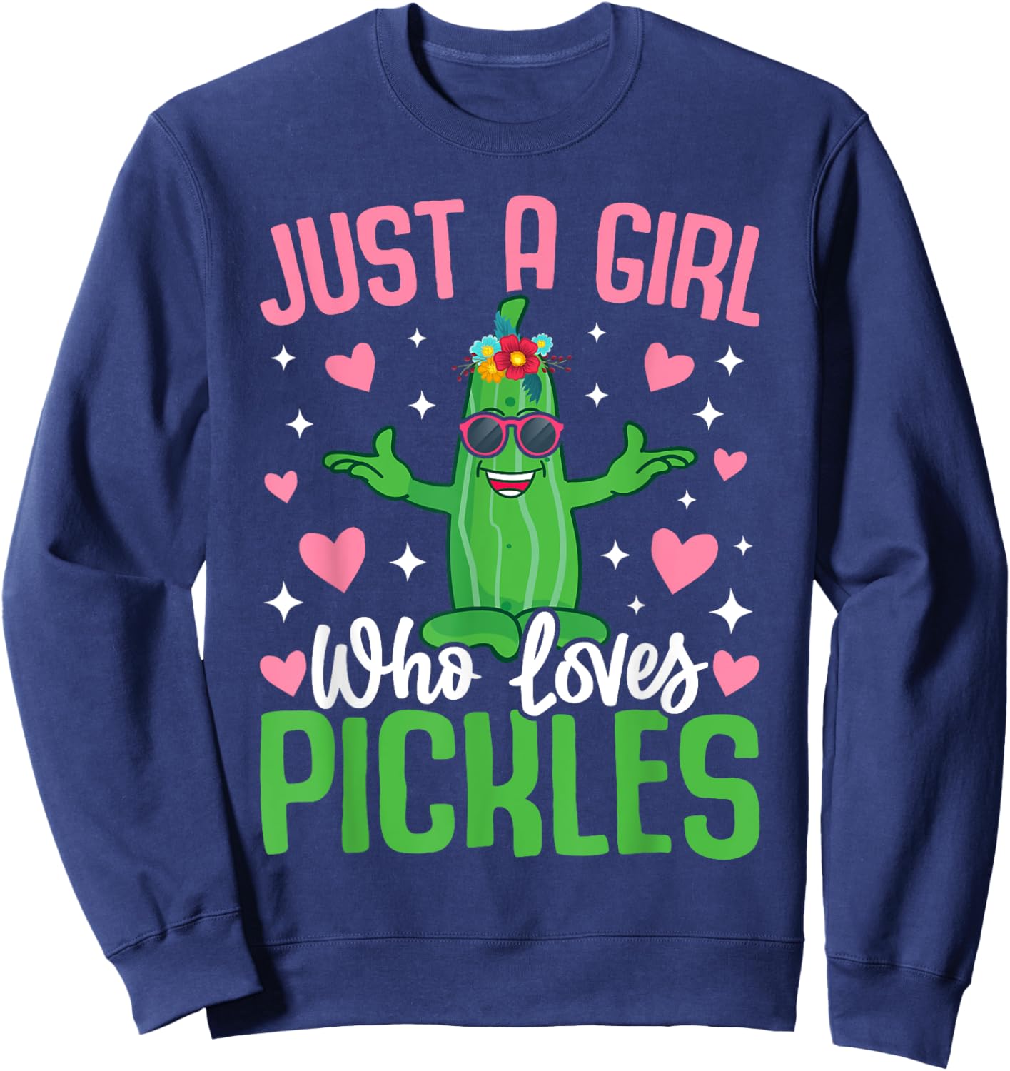 Just A Girl Who Loves Pickles Sweatshirt - Sweatshirt | Navy