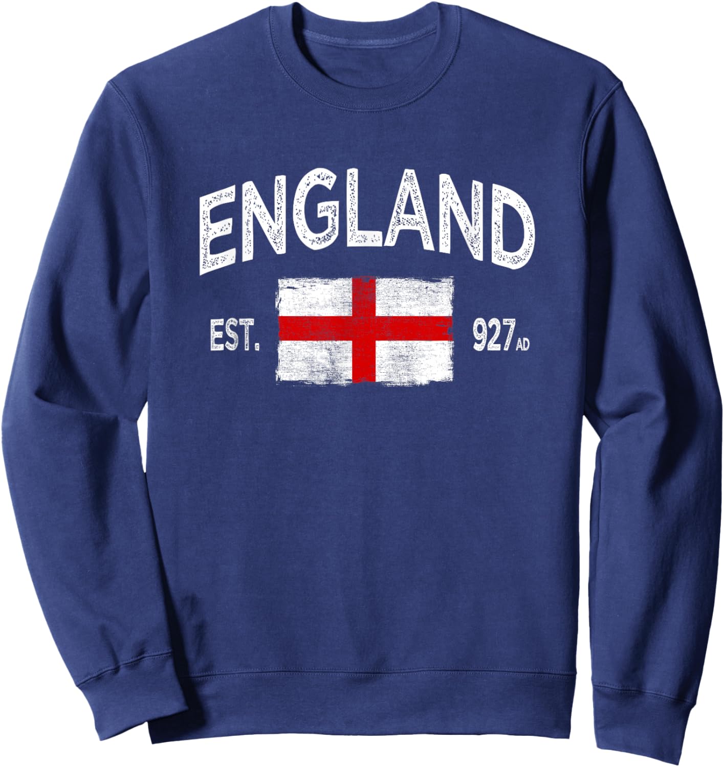Vintage England English Flag Sweatshirt - Sweatshirt | Navy
