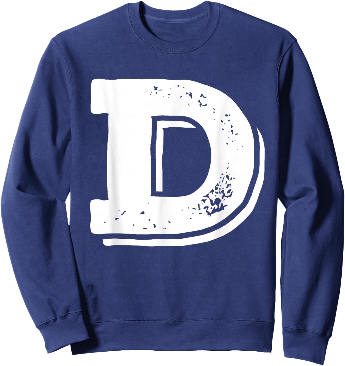 Athletic Sport School University Initial Team Name Letter D Capital Alphabet College Varsity Monogram Club - Black, -Kids, Small, Short Sleeve, Classic Fit Sweatshirt - Sweatshirt | Navy