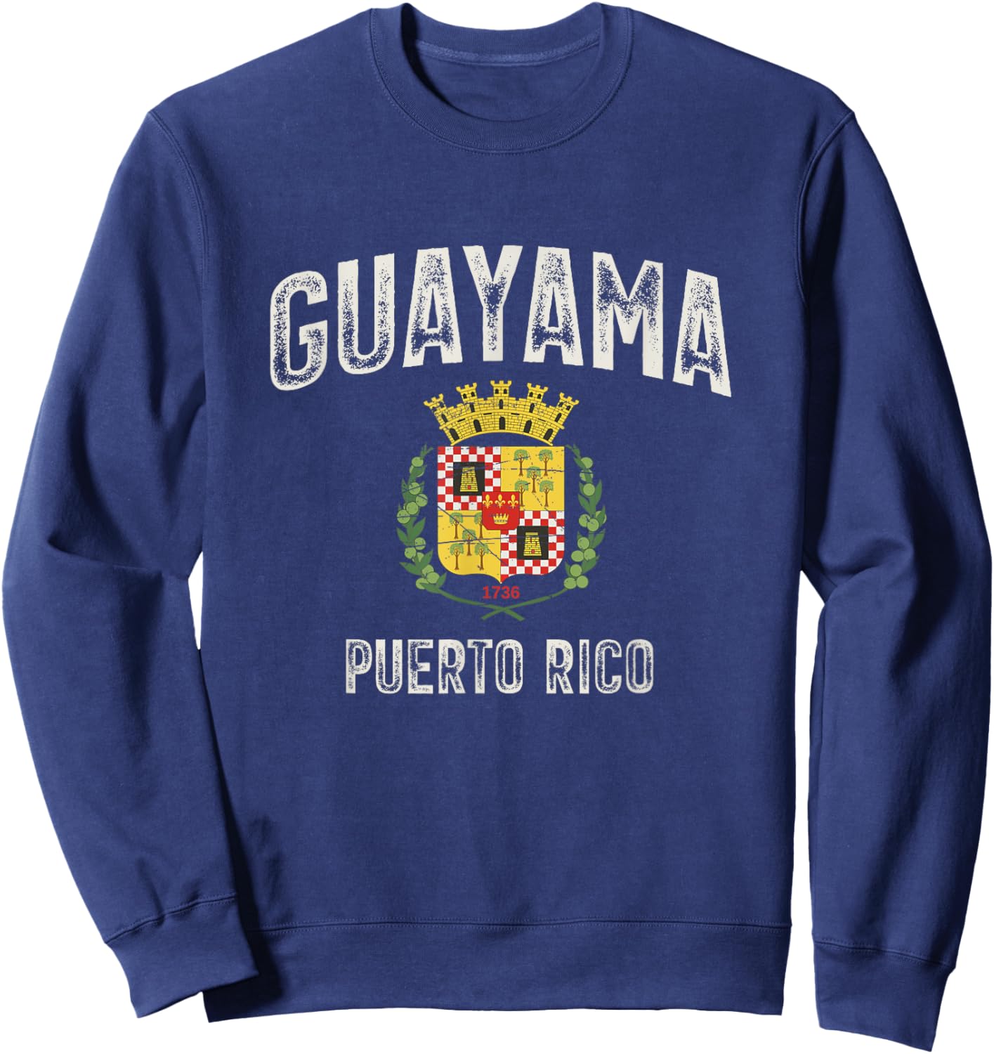 Guayama City in Puerto Rico, Guayama Armorial Sweatshirt - Sweatshirt | Navy