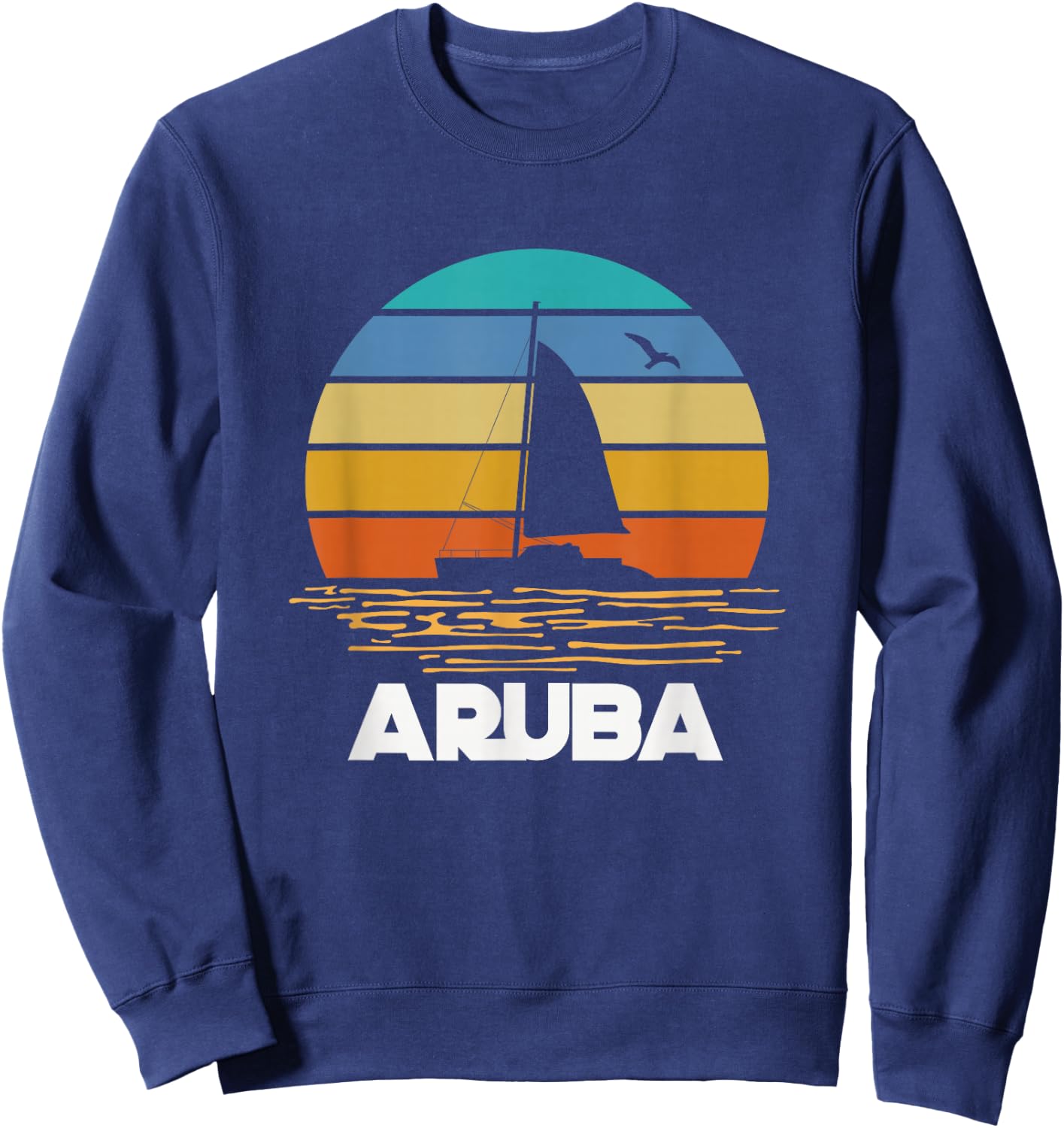 Aruban Tropical Island Aruba Beach Summer Holiday Travel Sweatshirt - Sweatshirt | Navy