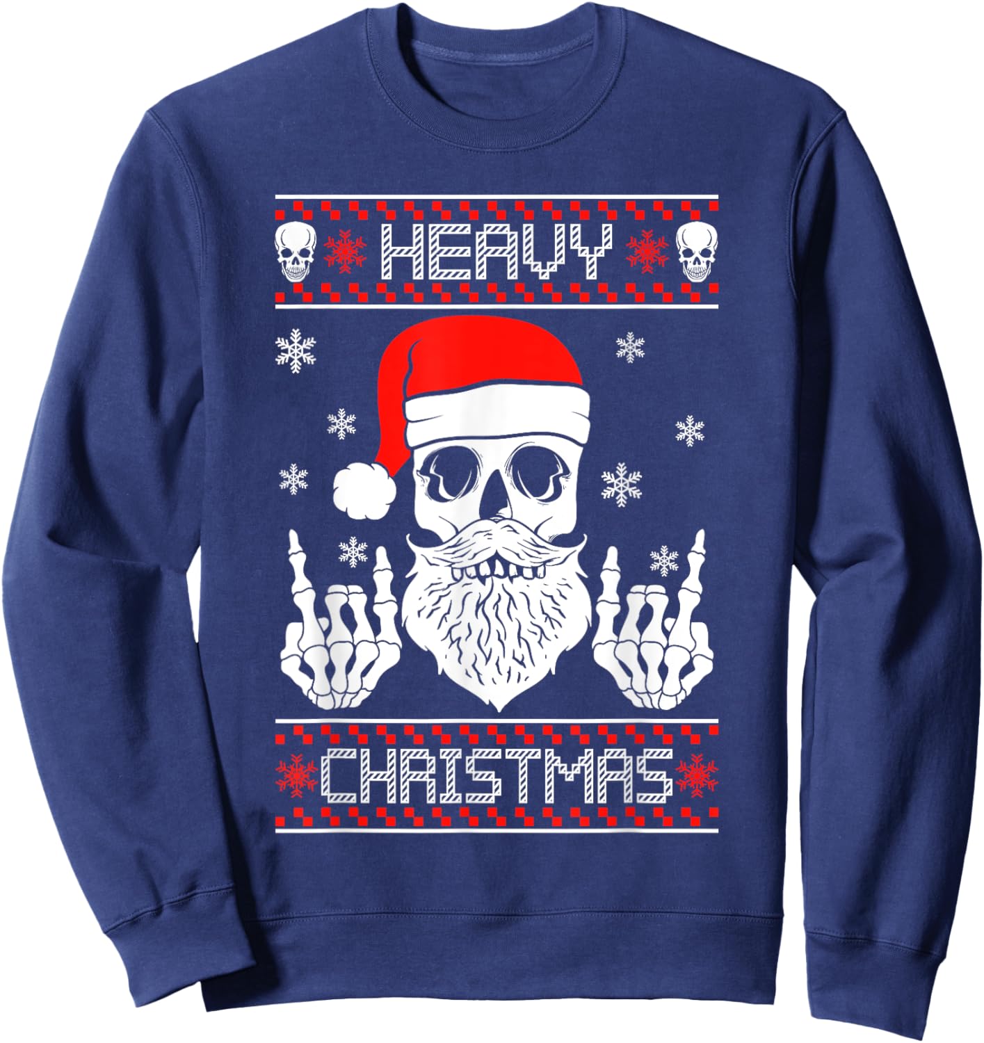 Geschenk Christmas Rock & Heavy Metal Weihnachten Heavy Metal Christmas 2020 Ugly Christmas Sweatshirt - Sweatshirt | Navy