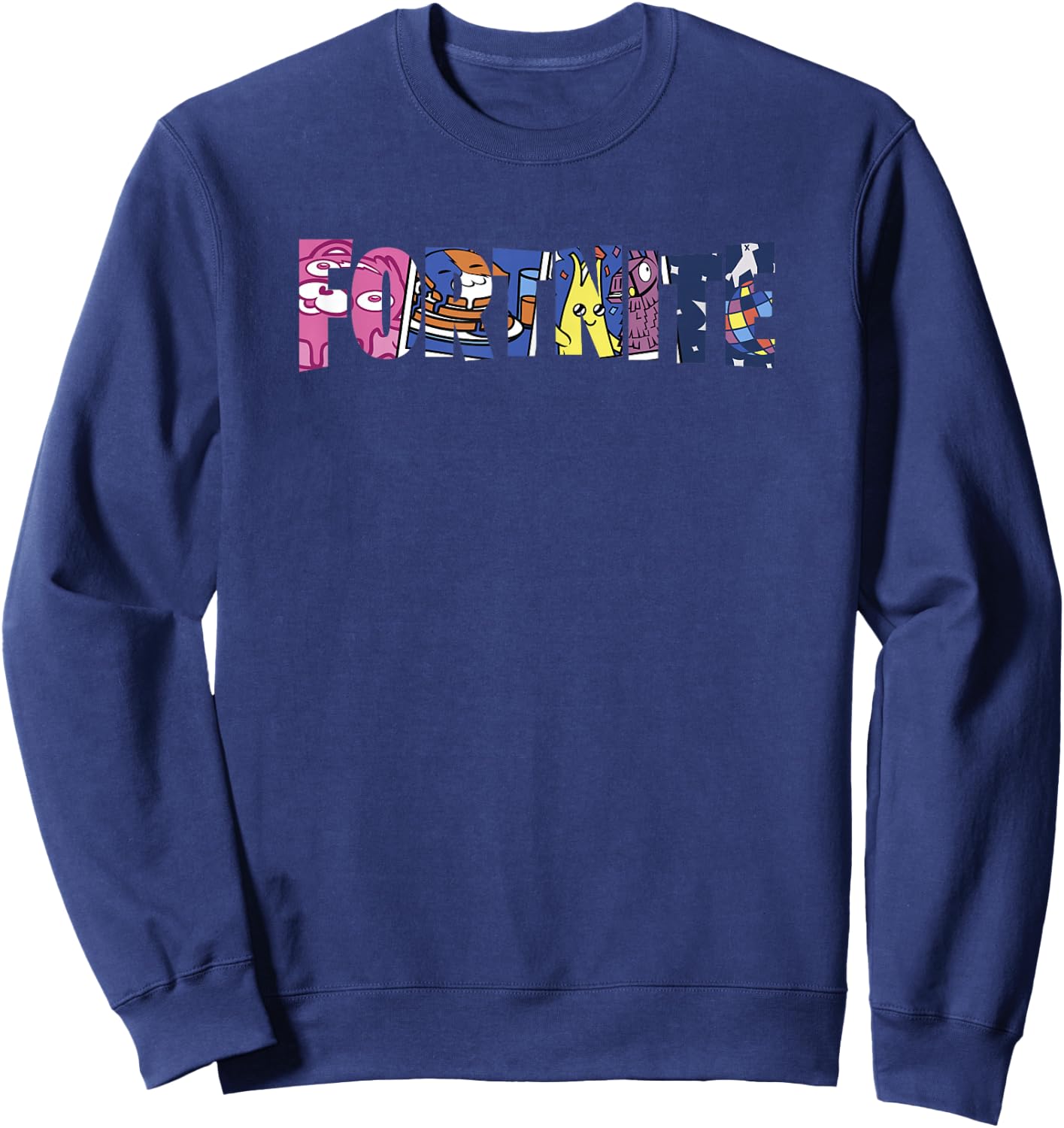 Fortnite Spring Character Fill Short Sleeve Sweatshirt - Sweatshirt | Navy