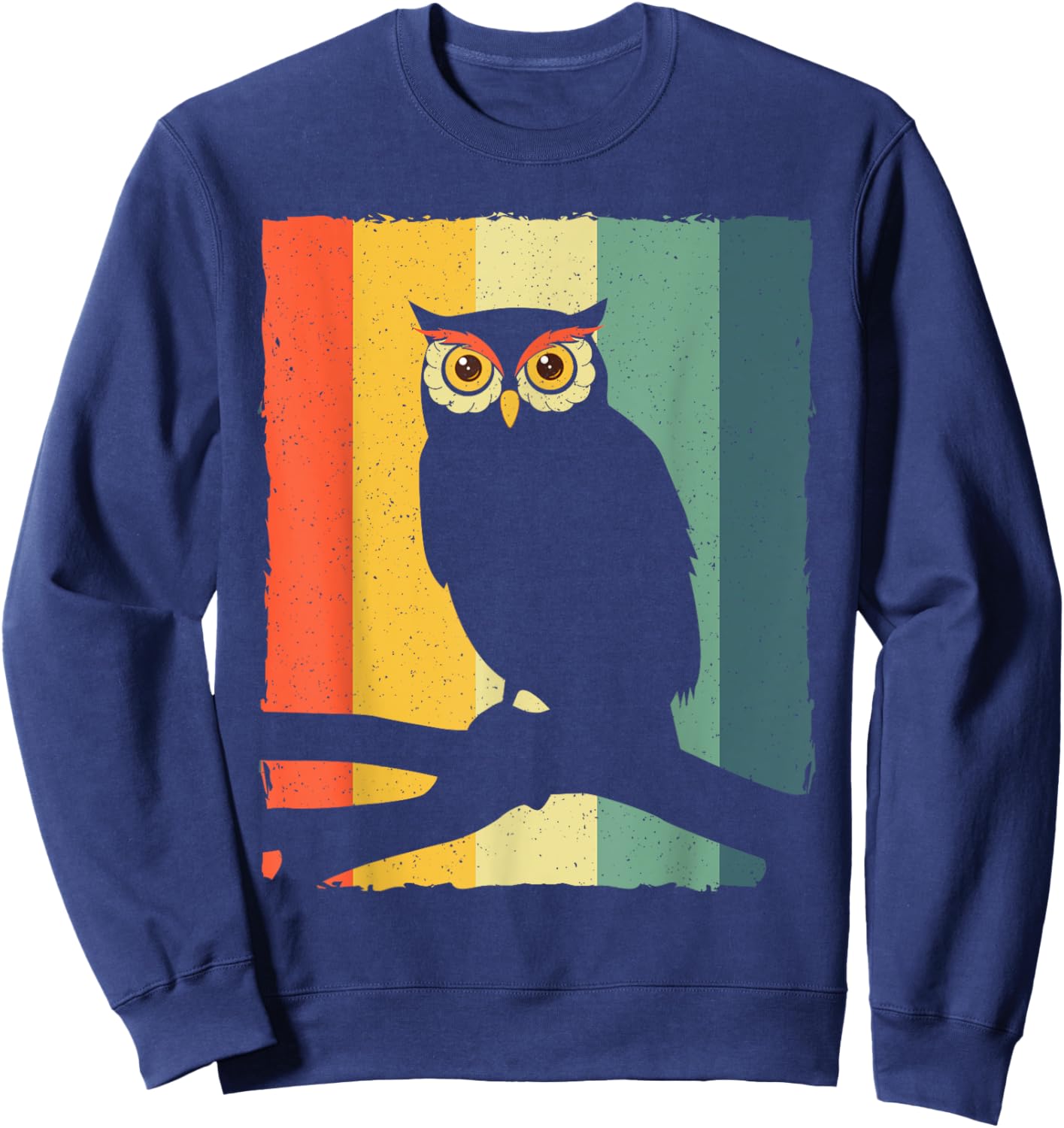 Funny Owls Design Women Kids Animal Lover Night Owl Sweatshirt - Sweatshirt | Navy