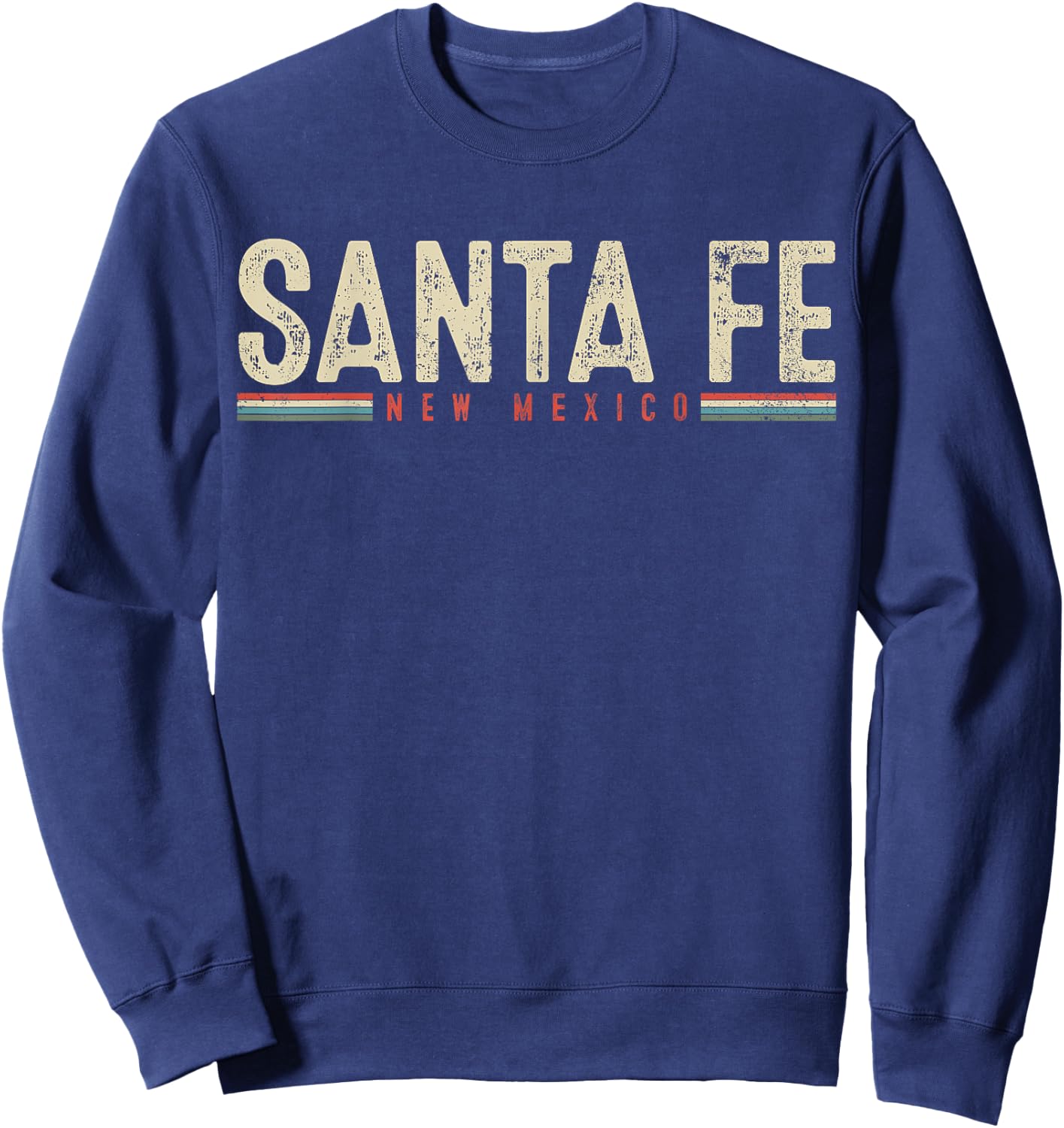Santa Fe New Mexico Retro Vintage Gift Sweatshirt - Sweatshirt | Navy
