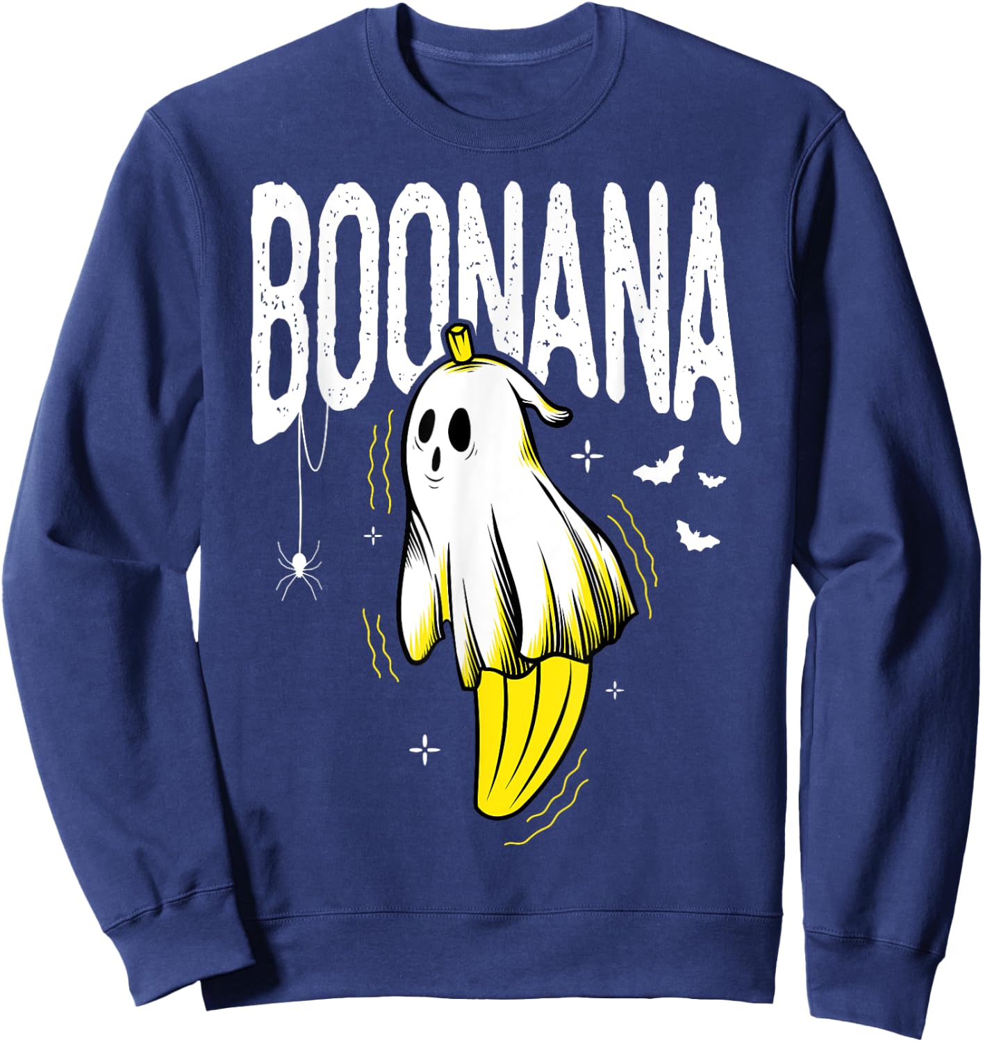 Boonana banana halloween creepy banana halloween fan Sweatshirt - Sweatshirt | Navy