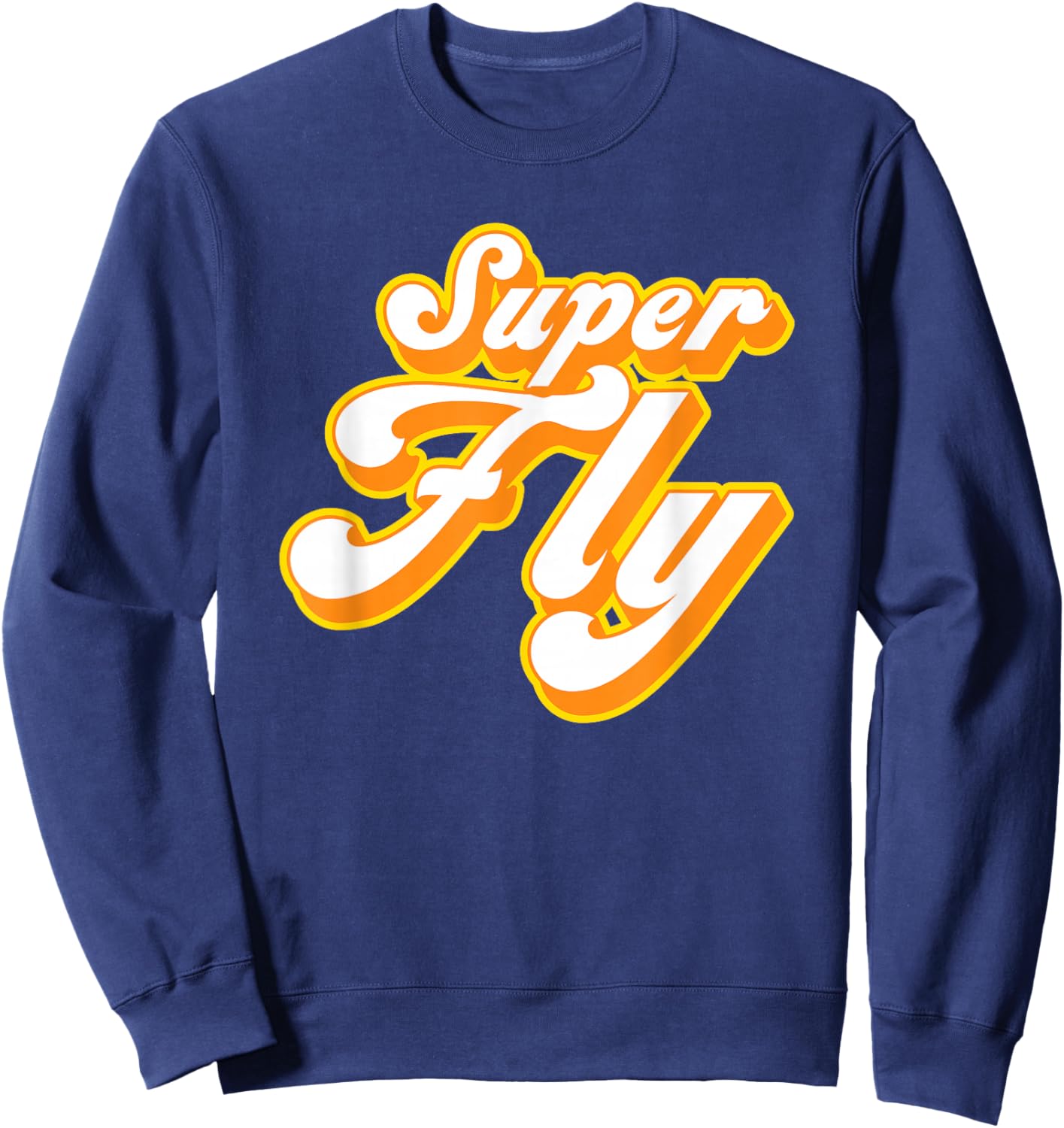 Groovy 1970s Super Fly Sweatshirt - Sweatshirt | Navy