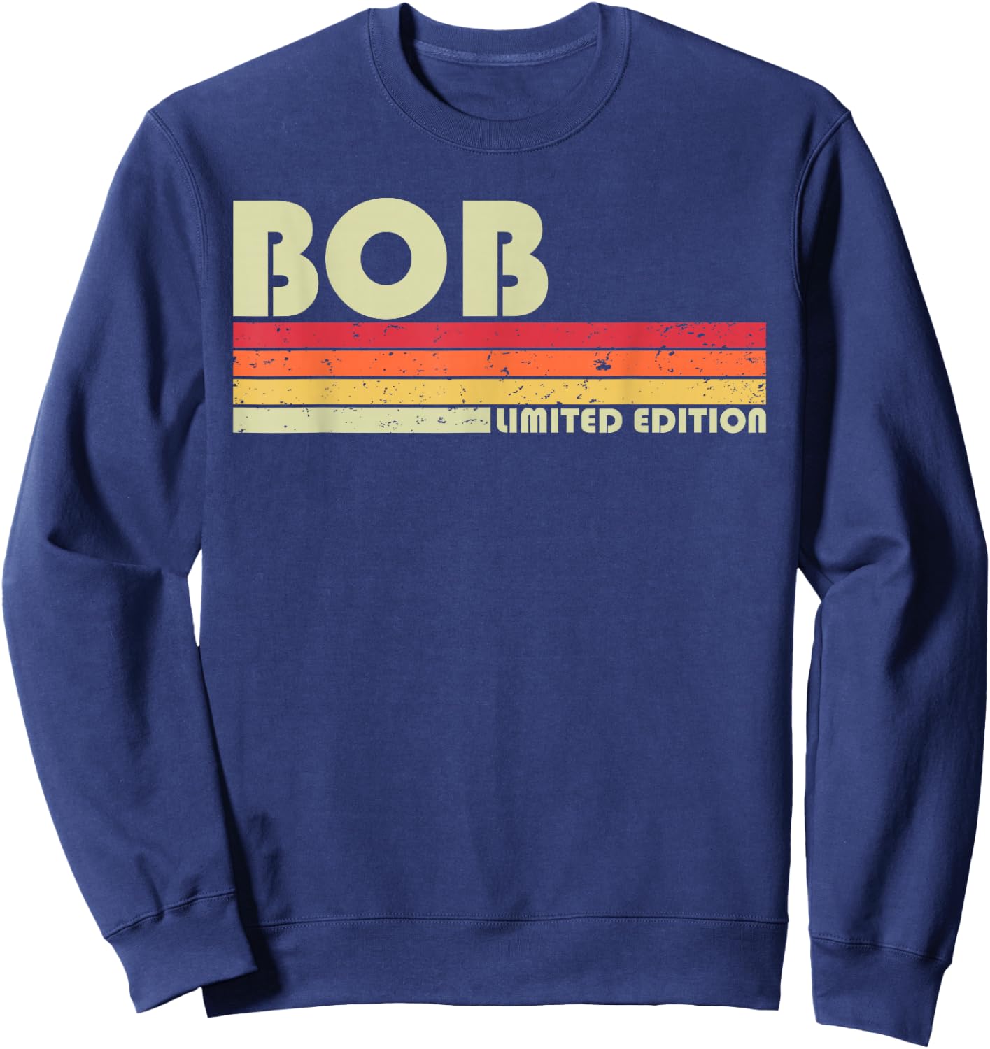 BOB Gift Name Personalized Funny Retro Vintage Birthday Small Sweatshirt - Sweatshirt | Navy