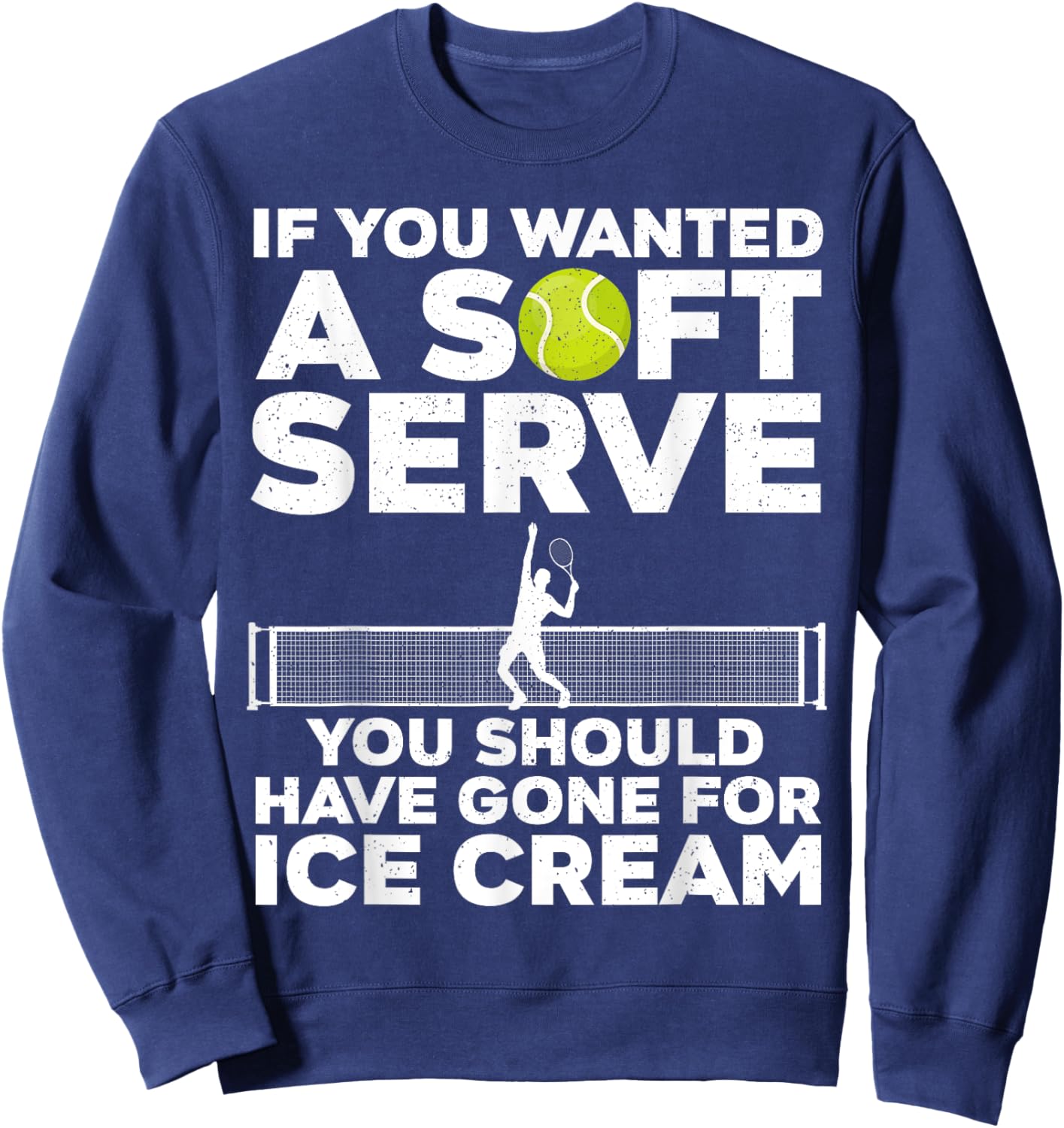 Cool Tennis Novelty Women Boys Girls Tennis Players Sweatshirt - Sweatshirt | Navy