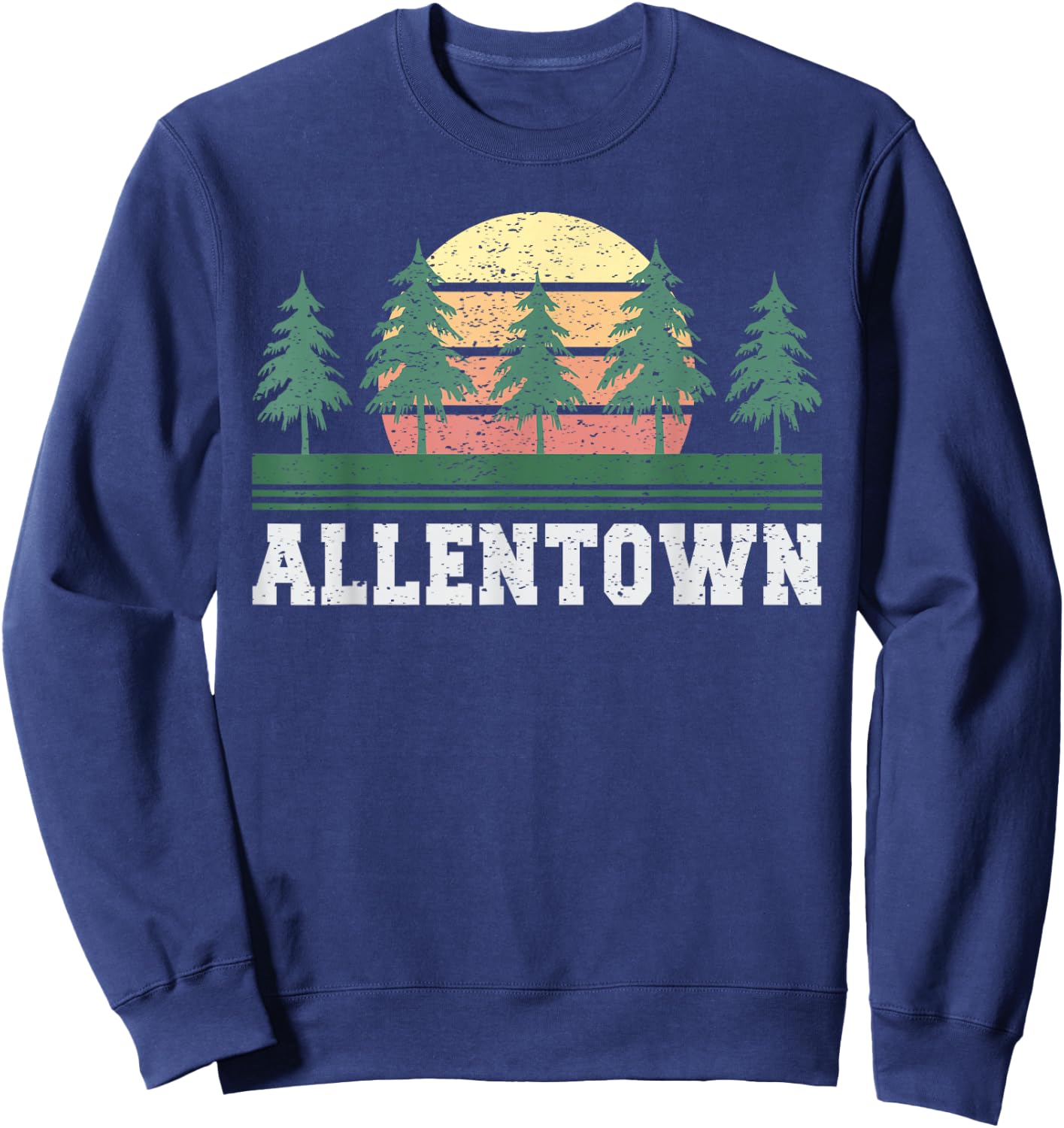Pennsylvania Allentown Retro Vintage Gift Men Women Kids Sweatshirt - Sweatshirt | Navy