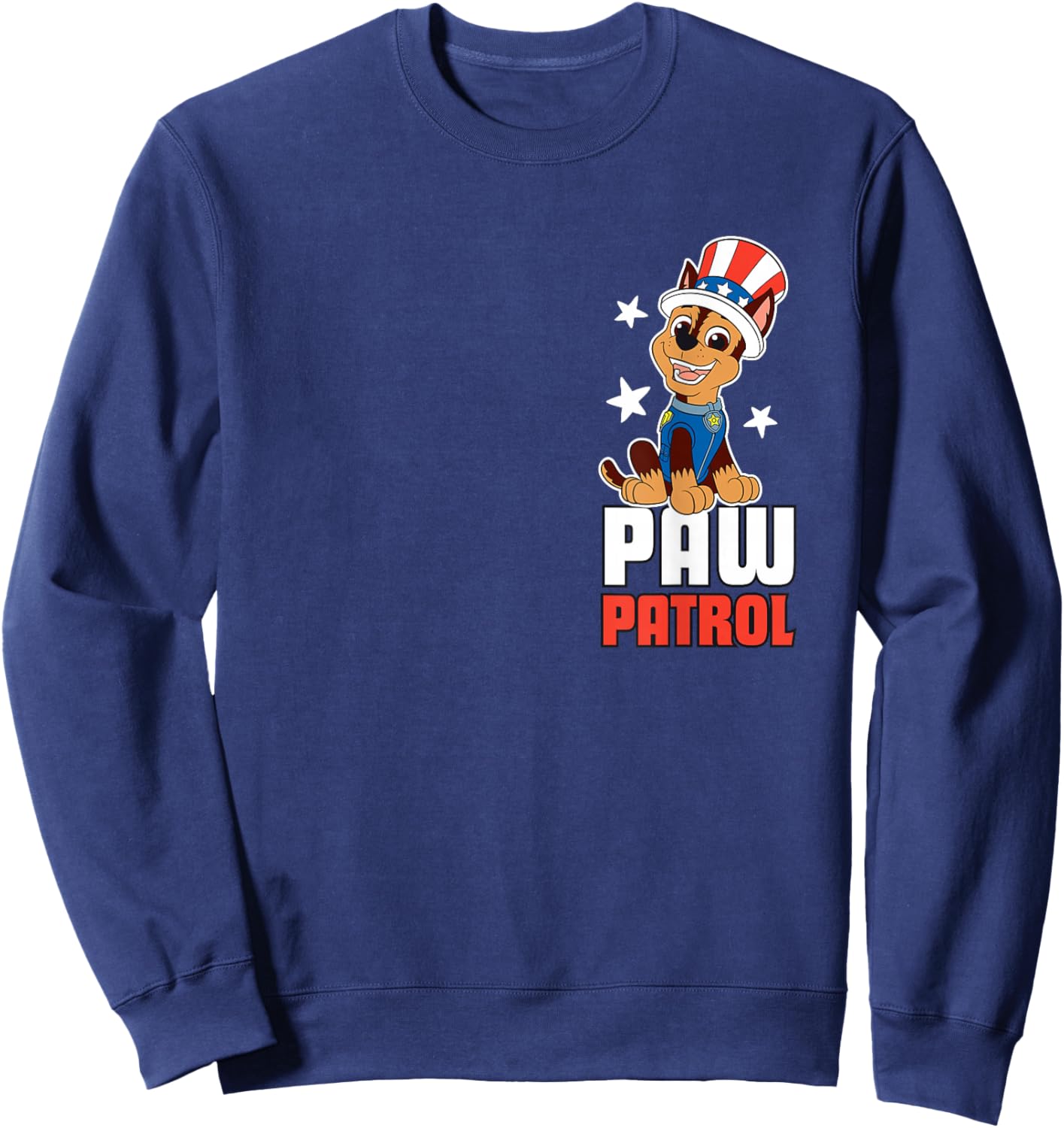 Paw Patrol Chase 4th Of July Patriotic Paws Sweatshirt - Sweatshirt | Navy
