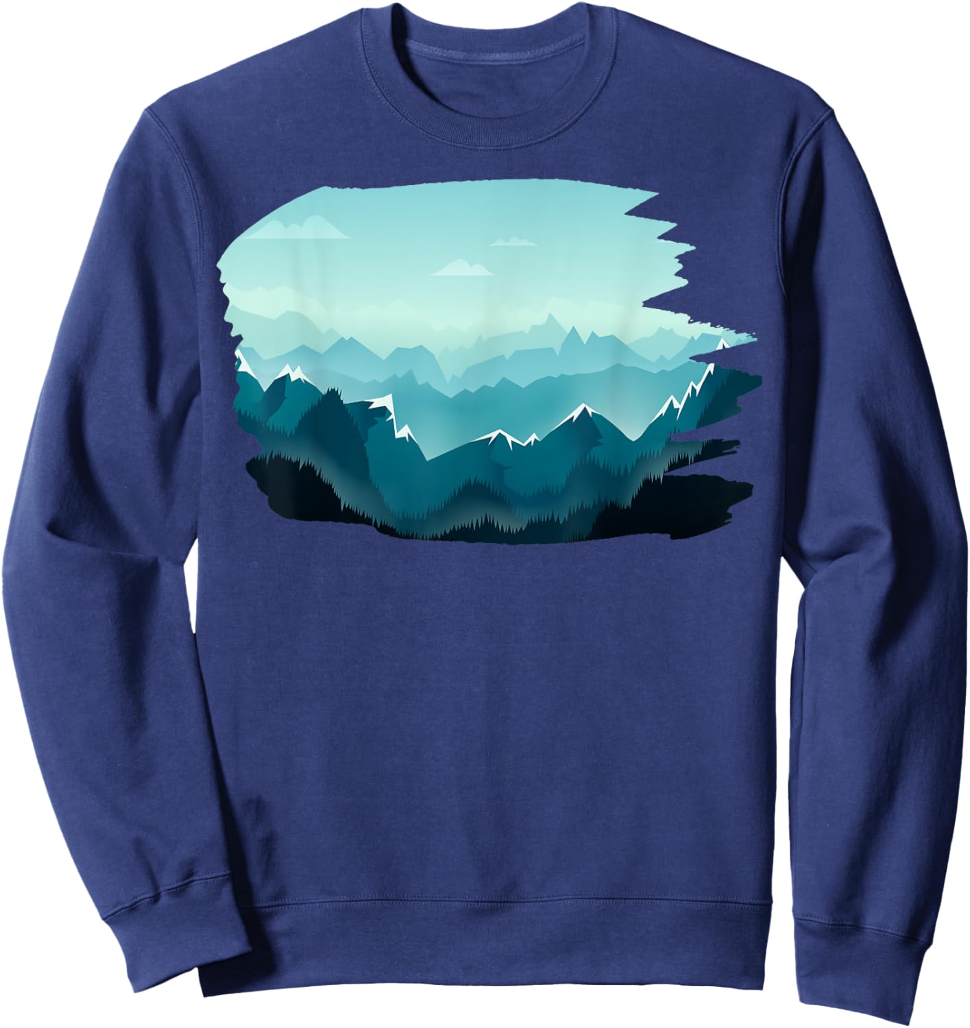 Timeless Mountain, Nature Trees and Forest Sweatshirt - Sweatshirt | Navy