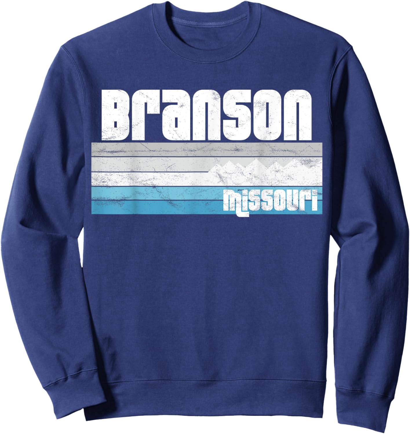 I Love Branson Missouri Ozark Mountains Winter Snow Sweatshirt - Sweatshirt | Navy
