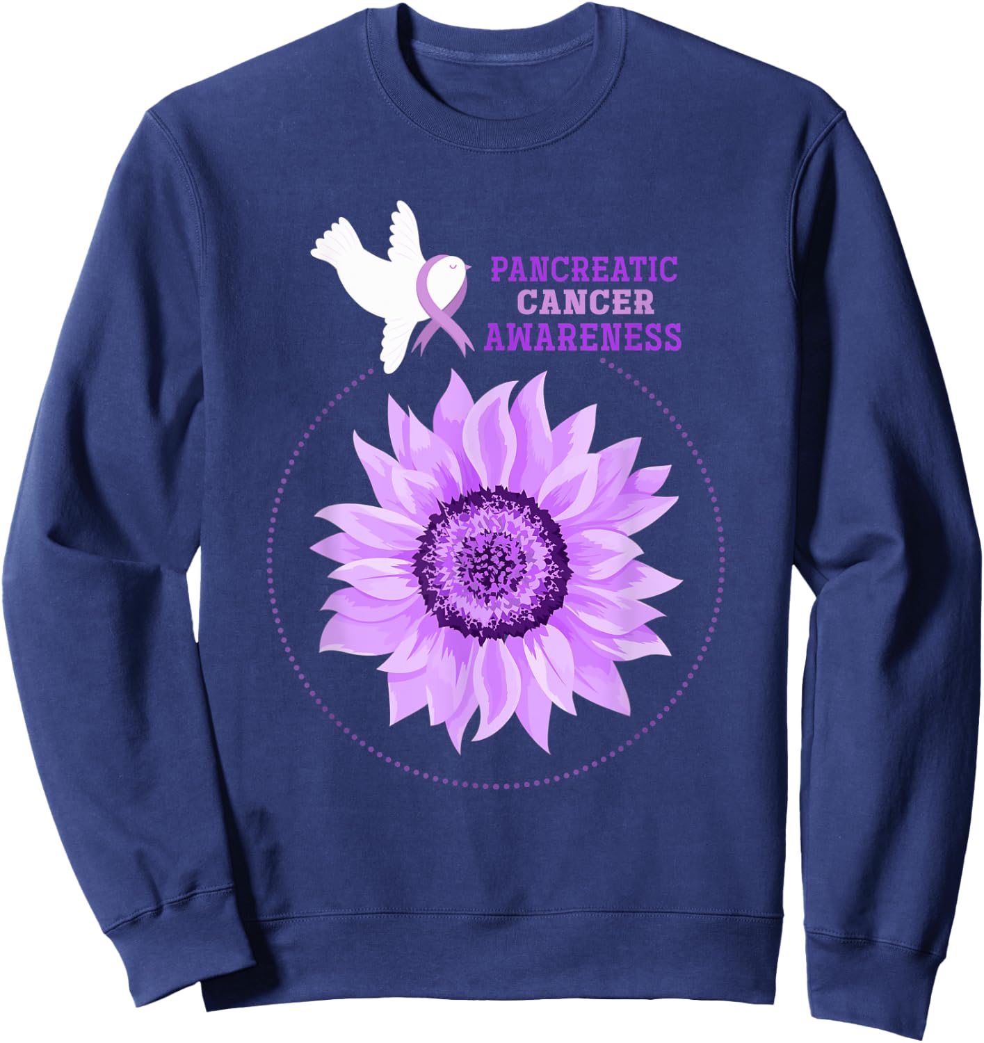 Pancreatic Cancer Awareness Sweatshirt - Sweatshirt | Navy