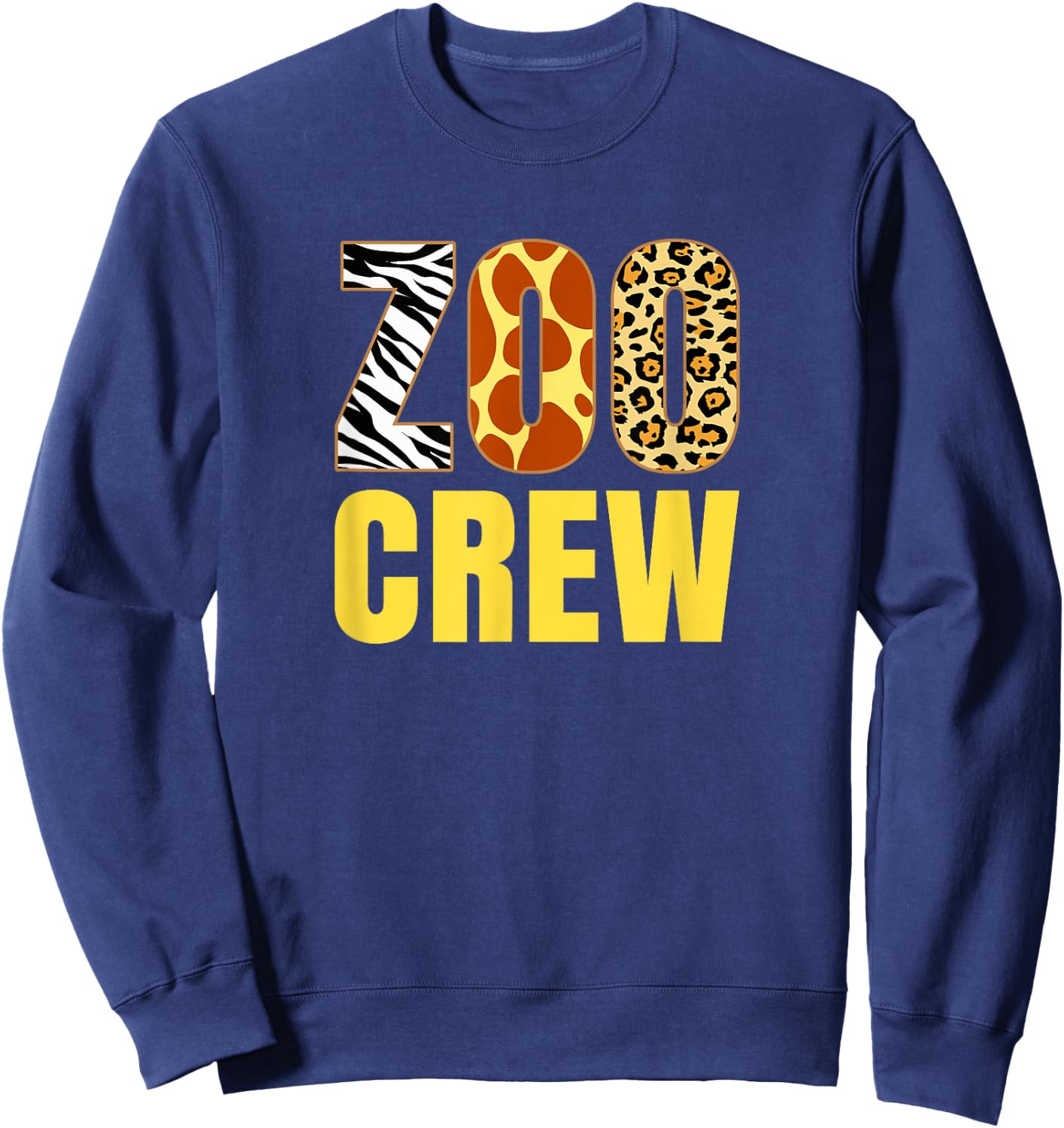 Zoo Crew Animal Print for Kids or Adults Zoo Group Sweatshirt - Sweatshirt | Navy