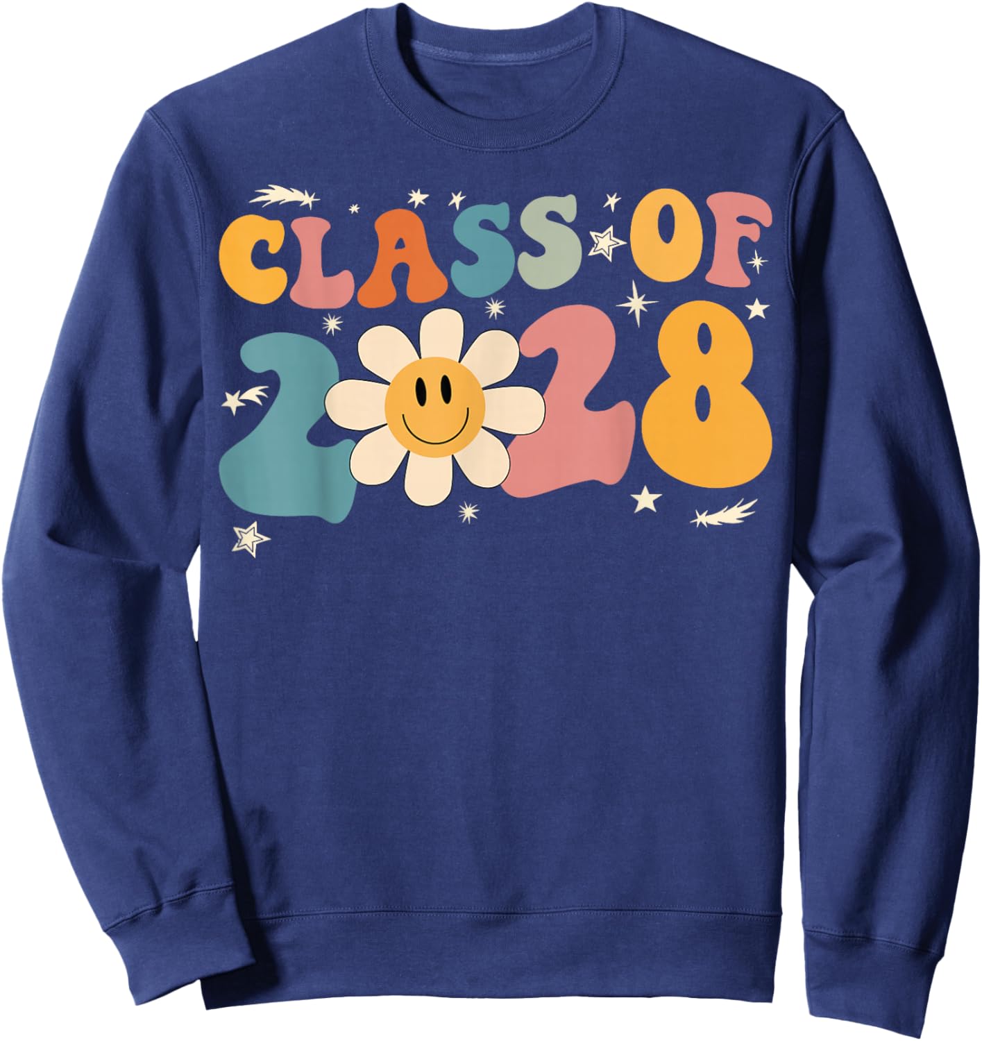 Class of 2028 Grow With Me Graduation First Day of School Sweatshirt - Sweatshirt | Navy