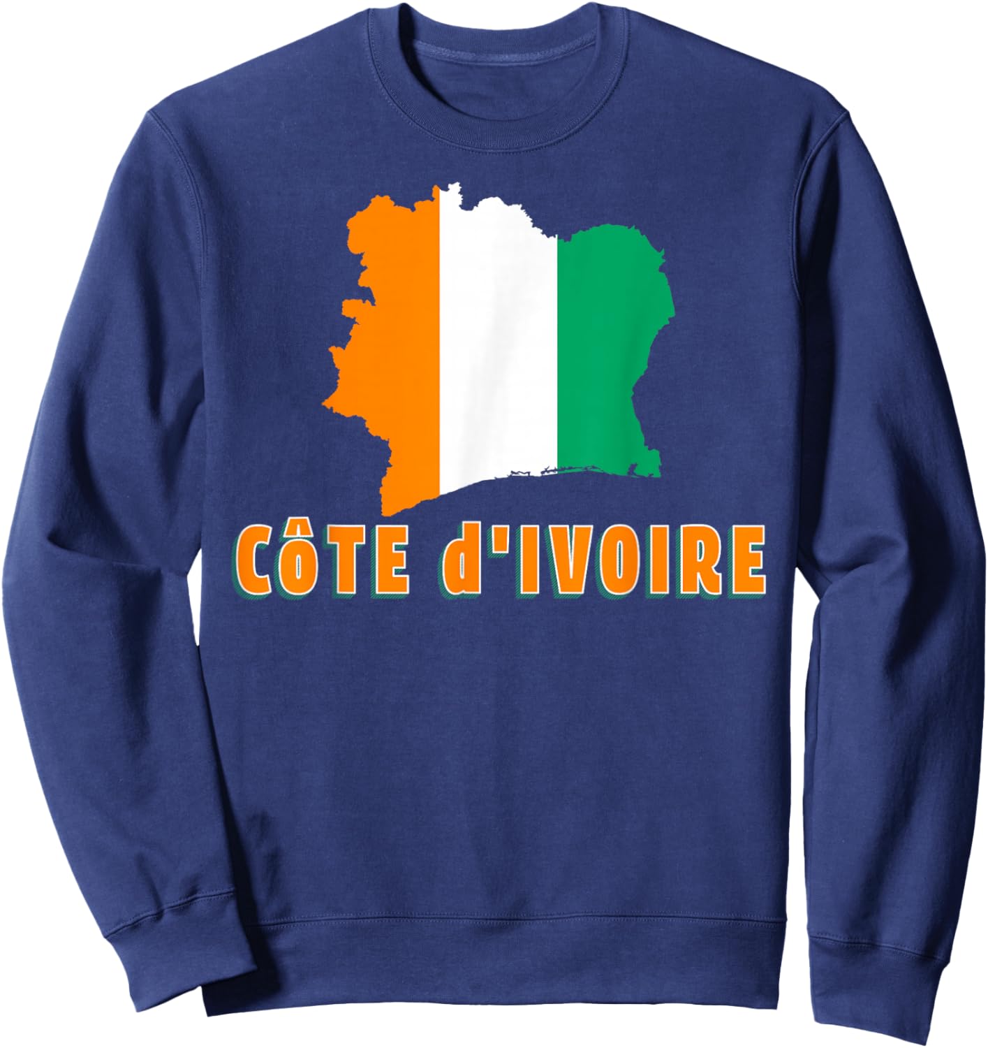 Ivory Coast Flag , Women, Kids Sweatshirt - Sweatshirt | Navy