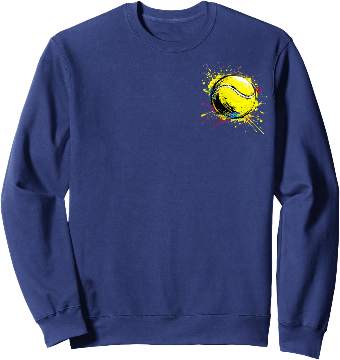 Tennis Ball Splash Art Tennis Colorful Sweatshirt - Sweatshirt | Navy