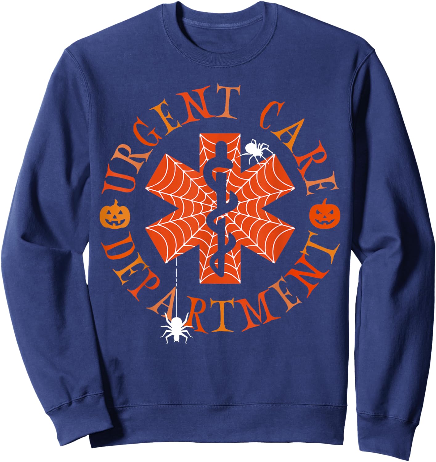 Halloween Urgent Care Department ICU Nursing Registered Sweatshirt - Sweatshirt | Navy