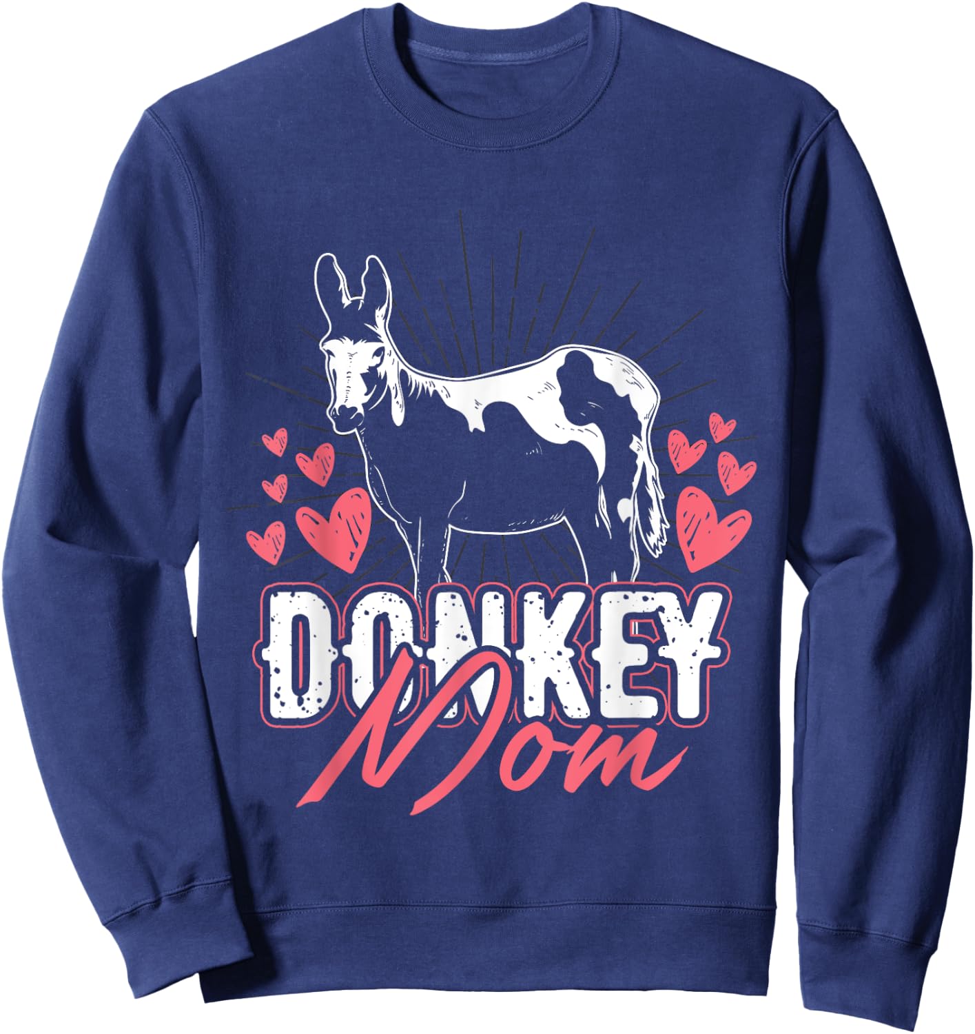 Mothers Day Farm Animal Mom Parent Women Girls Gift Donkey Sweatshirt - Sweatshirt | Navy