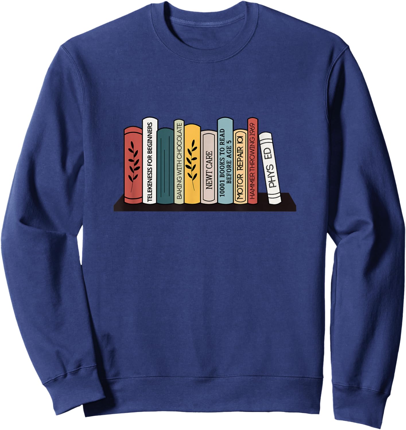 AD Designs Matilda's Bookshelf Personalised Books Sweatshirt - Sweatshirt | Navy