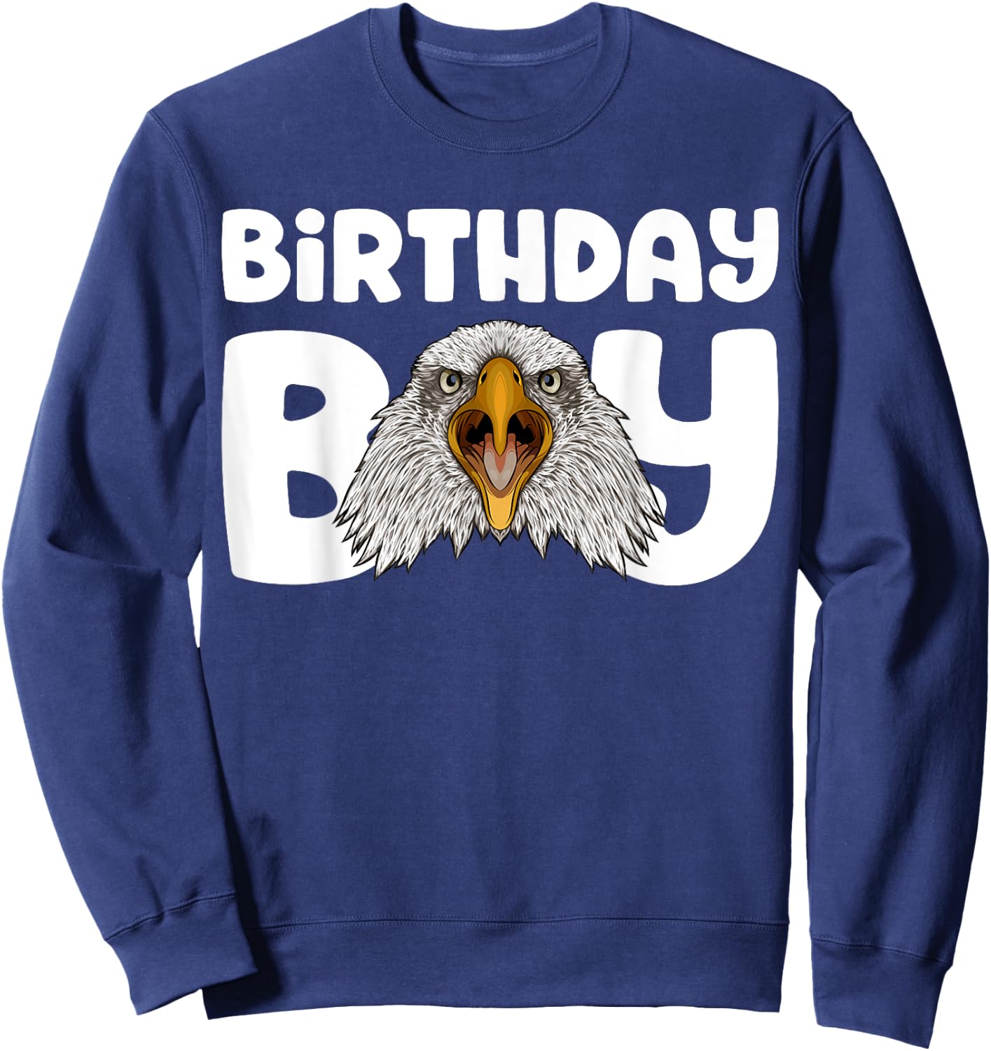 Eagle Birthday Boy Party Bird Kids Boys Bald Eagle Birthday Sweatshirt - Sweatshirt | Navy