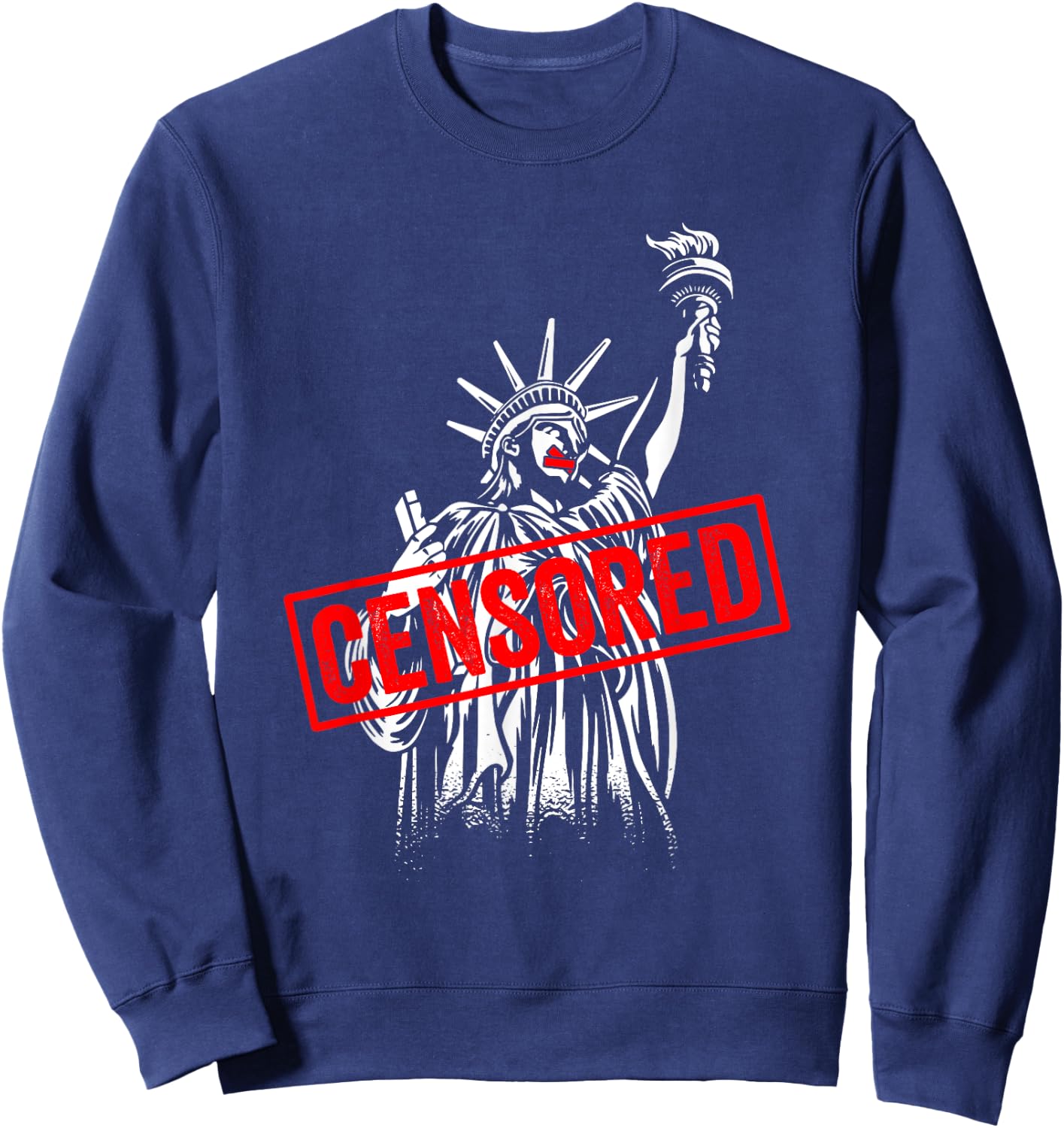 Anti Tech Censorship Anti Government Censorship Sweatshirt - Sweatshirt | Navy
