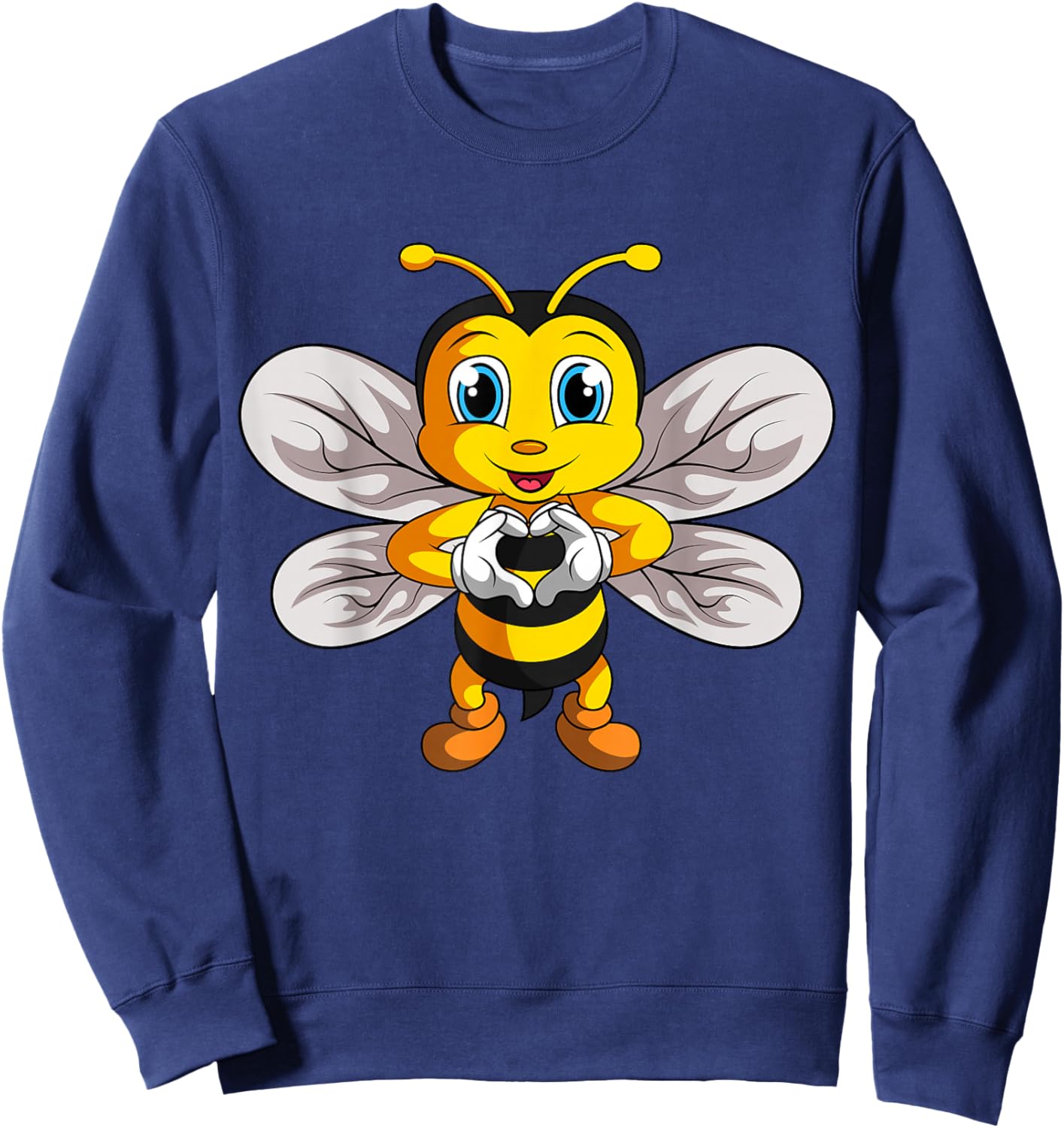 Bienen Kinder Damen Mädchen Biene Sweatshirt - Sweatshirt | Navy