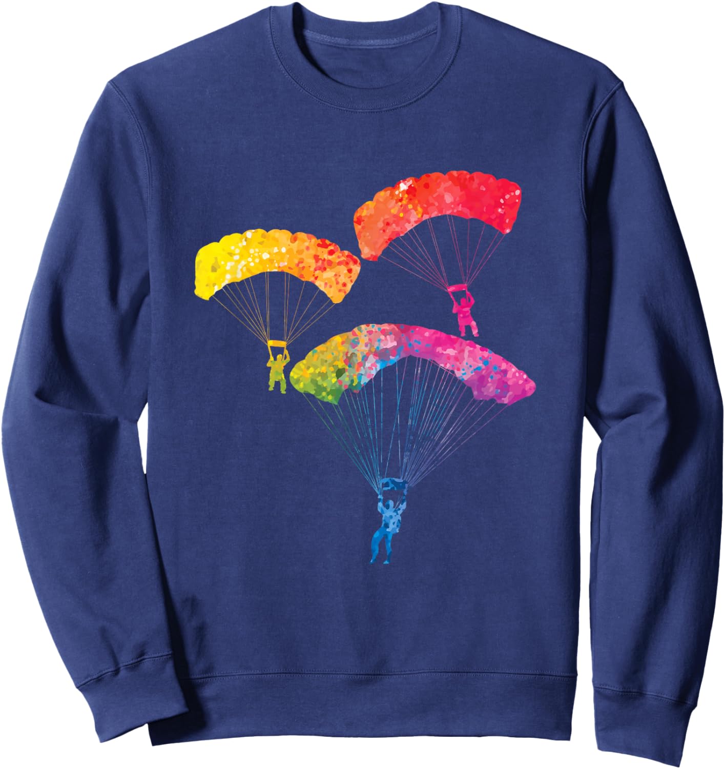 Rainbow Color Parachute Skydiving Gift Skydiver Sweatshirt - Sweatshirt | Navy