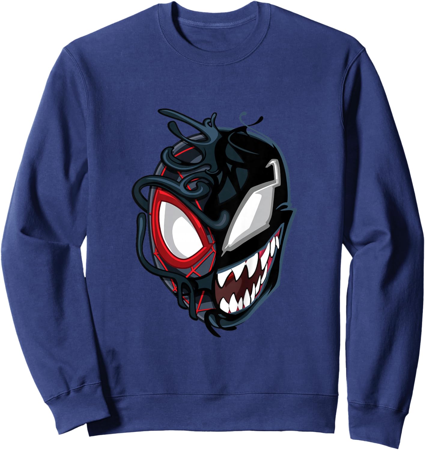 Kids Marvel Spider-Man Classic Venom Miles Morales Split Mask Sweatshirt - Sweatshirt | Navy