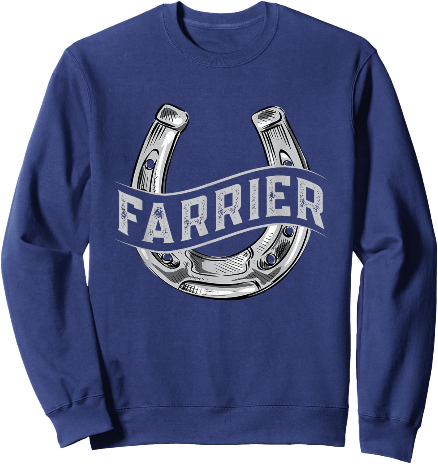 Farrier Horseshoe Equine Shoeing Sweatshirt - Sweatshirt | Navy