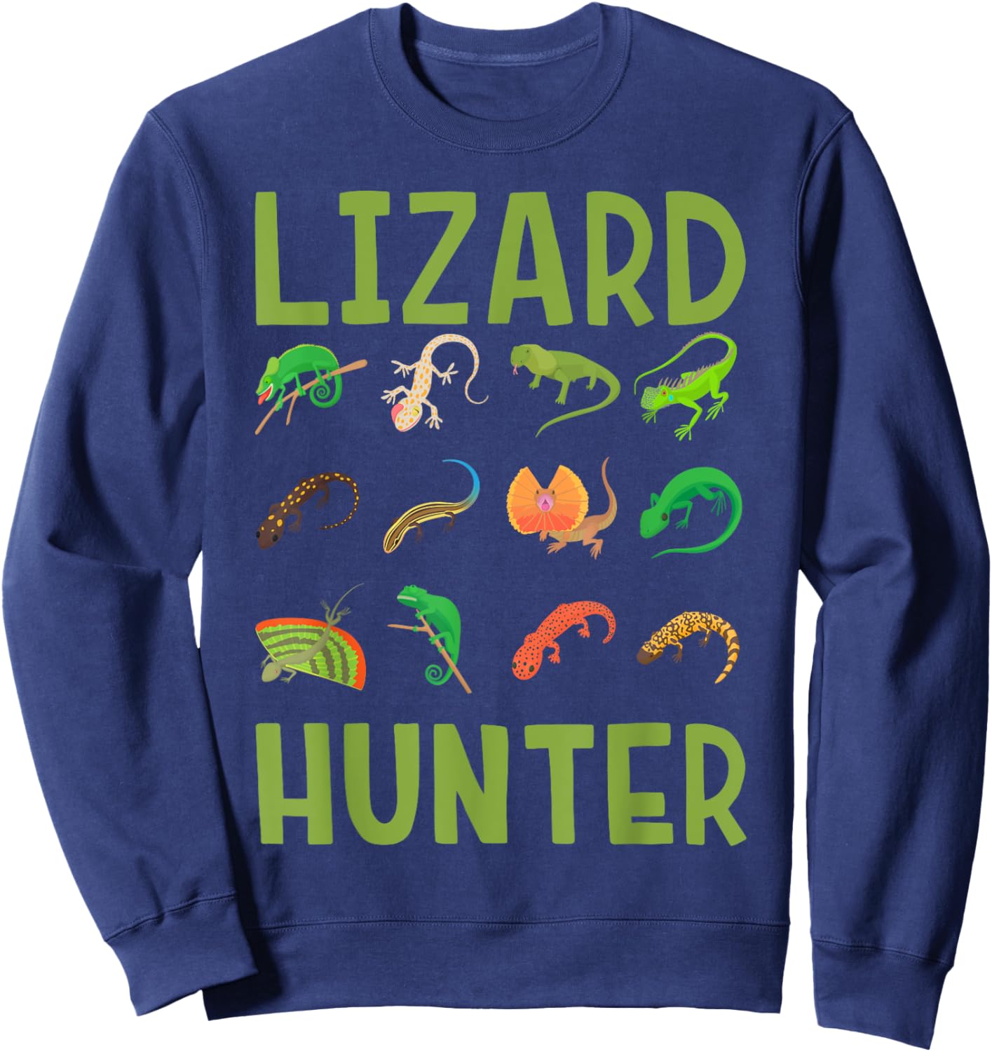 Lizard Hunter Reptile Kids Bearded Dragon Lizards Sweatshirt - Sweatshirt | Navy