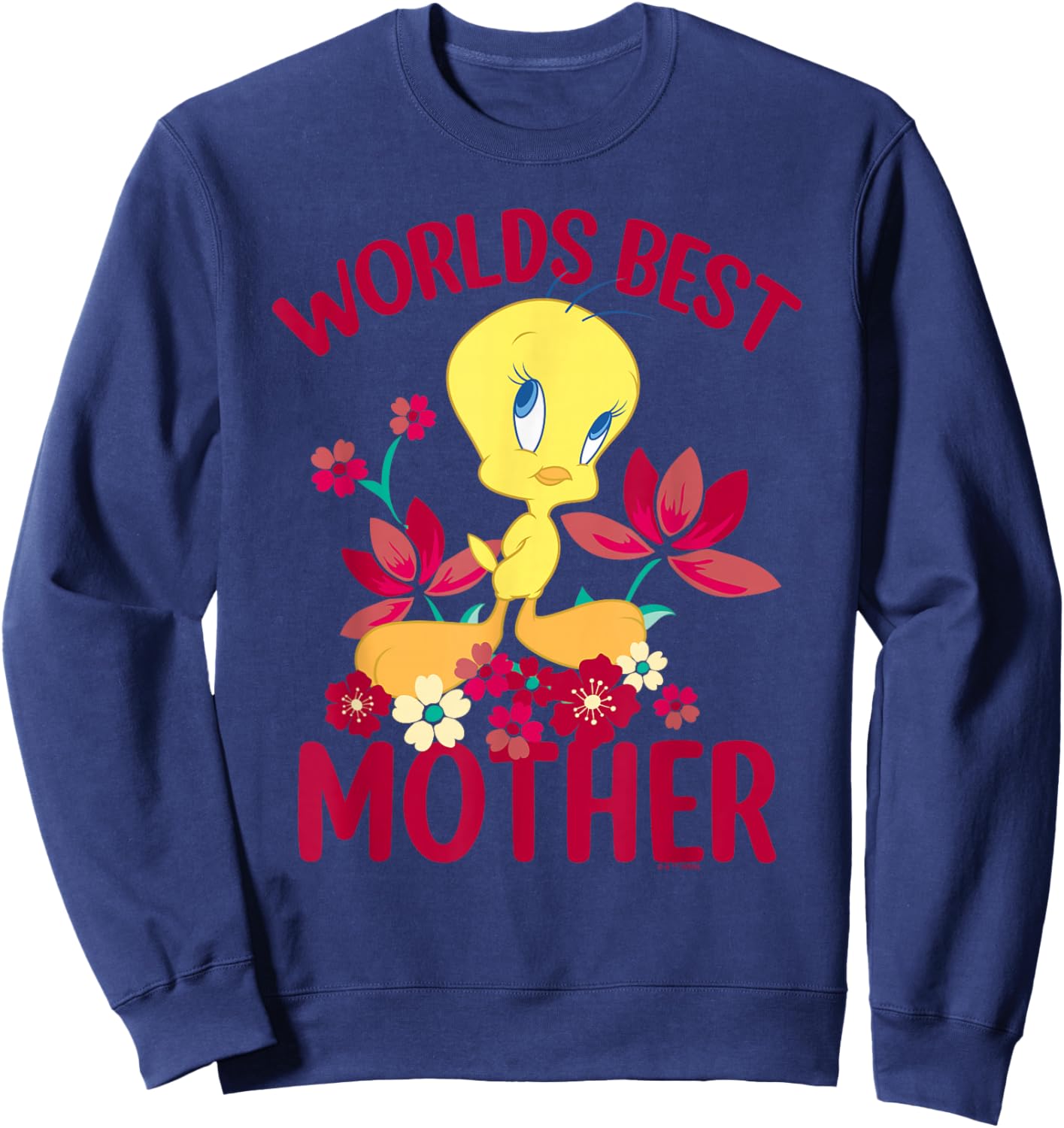 Looney Tunes Mother's Day Tweety Worlds Best Mom Sweatshirt - Sweatshirt | Navy