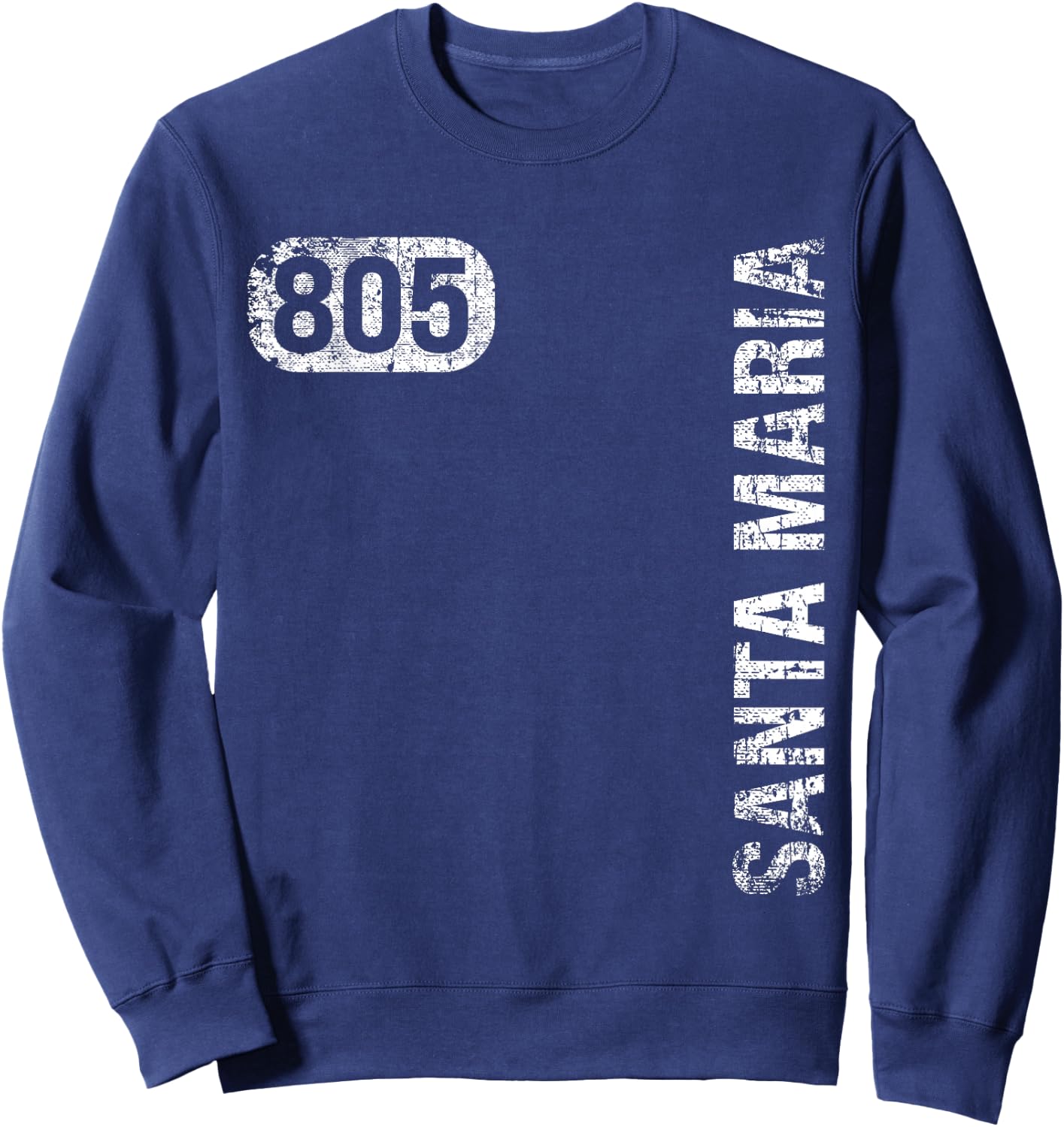 Santa Maria California 805 Area Code Vintage Retro Sweatshirt - Sweatshirt | Navy