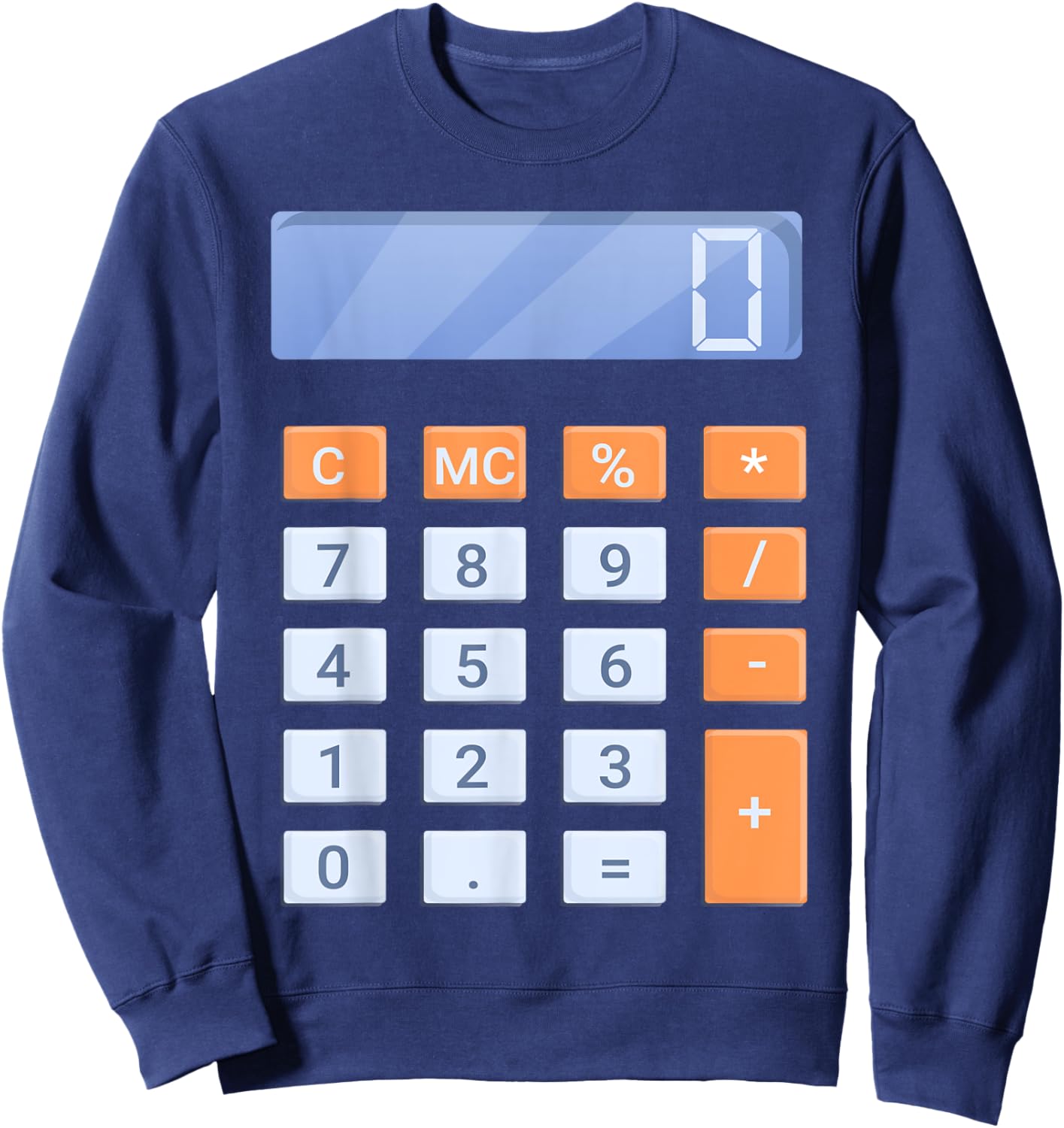 Calculator Halloween Costume Sweatshirt - Sweatshirt | Navy