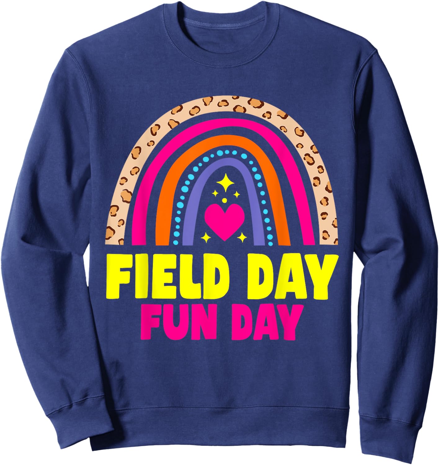 Cute Field Day Kids Teacher Sweatshirt - Sweatshirt | Navy